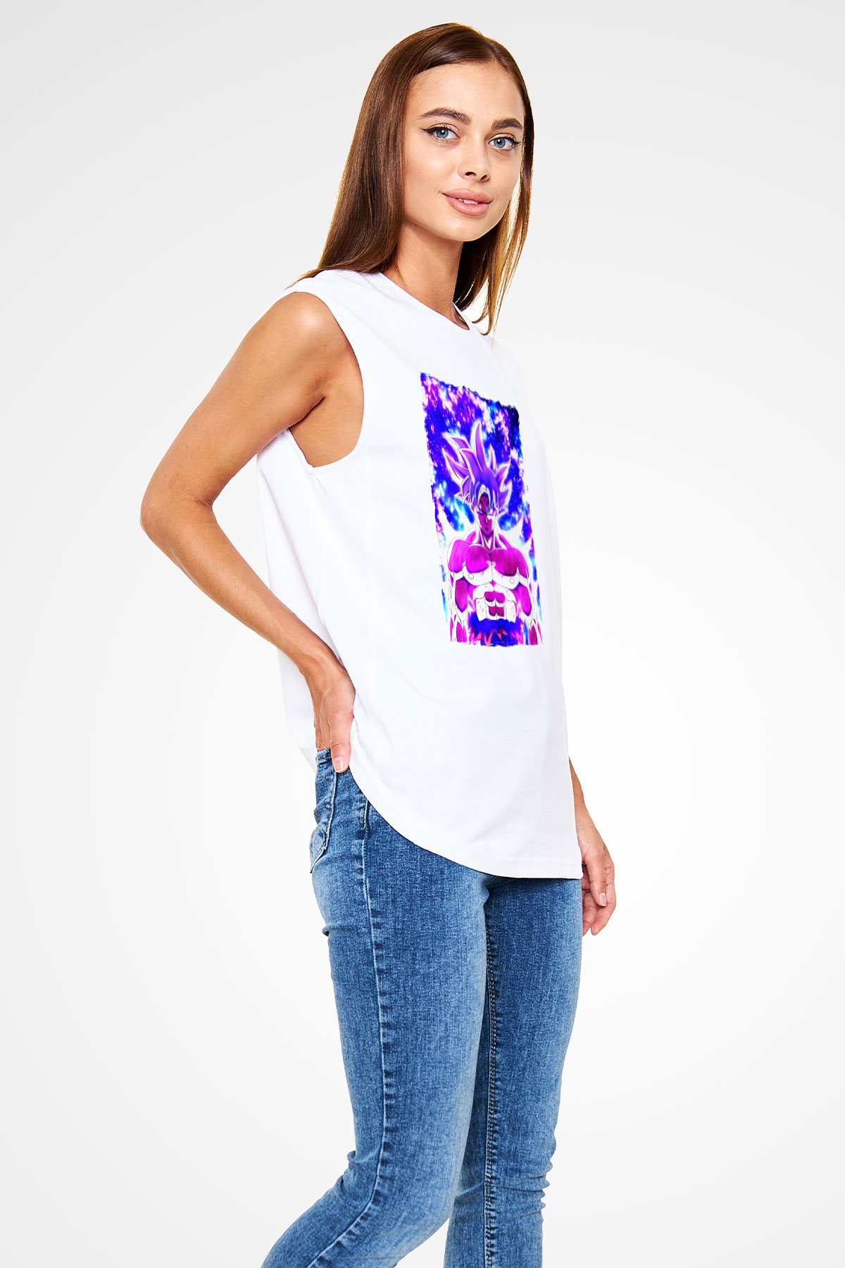 Dragonball Beyaz Unisex Kolsuz Tişört
