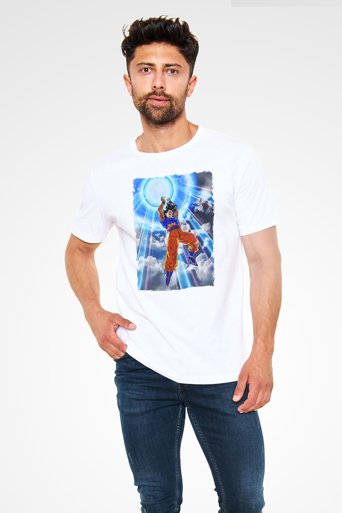 Dragonball Beyaz Unisex Tişört T-Shirt