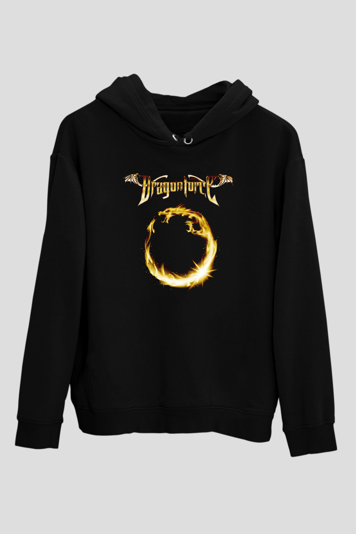 DragonForce Siyah Unisex Kapüşonlu Sweatshirt