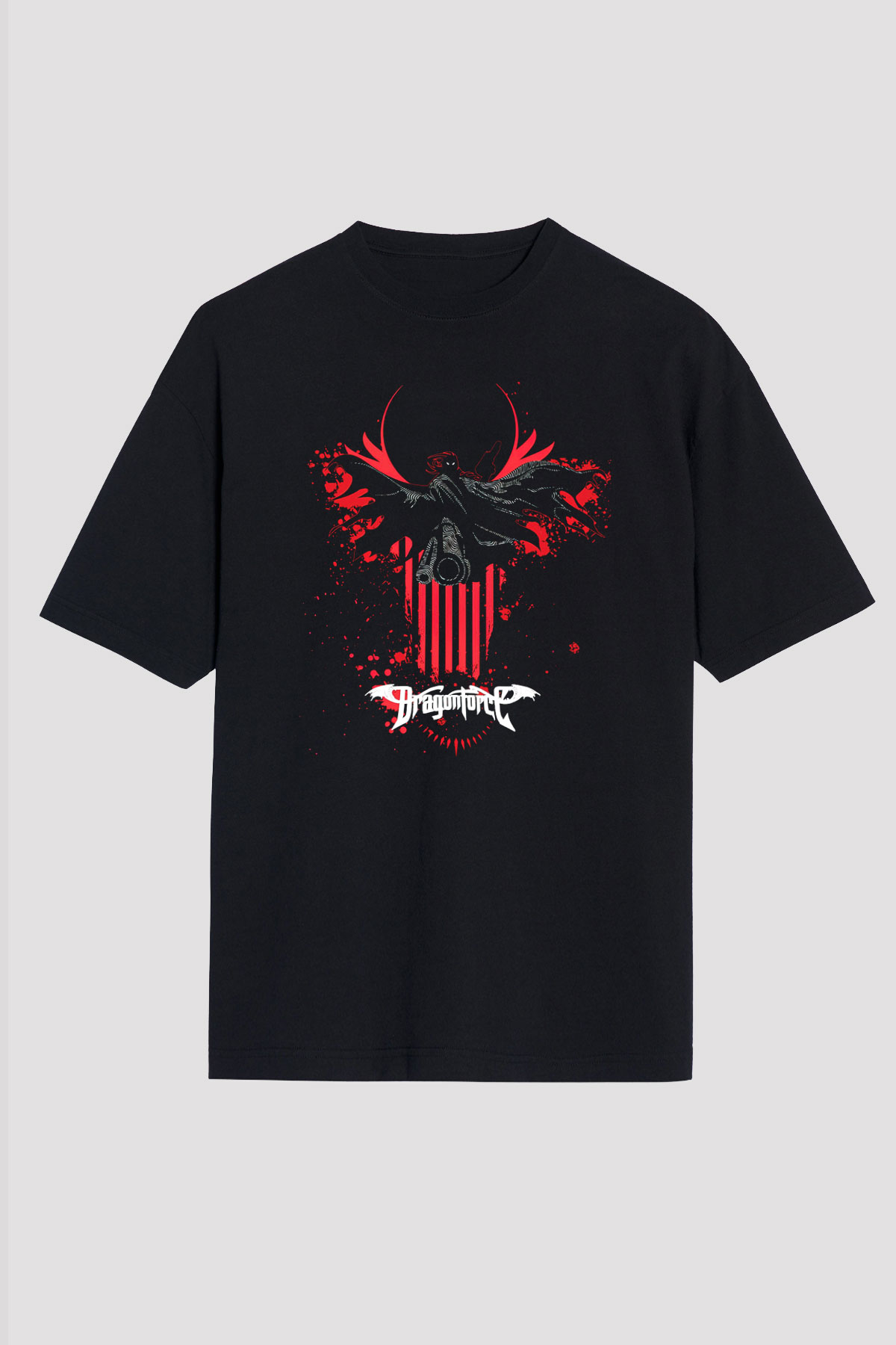DragonForce Siyah Unisex Oversize Tişört T-Shirt