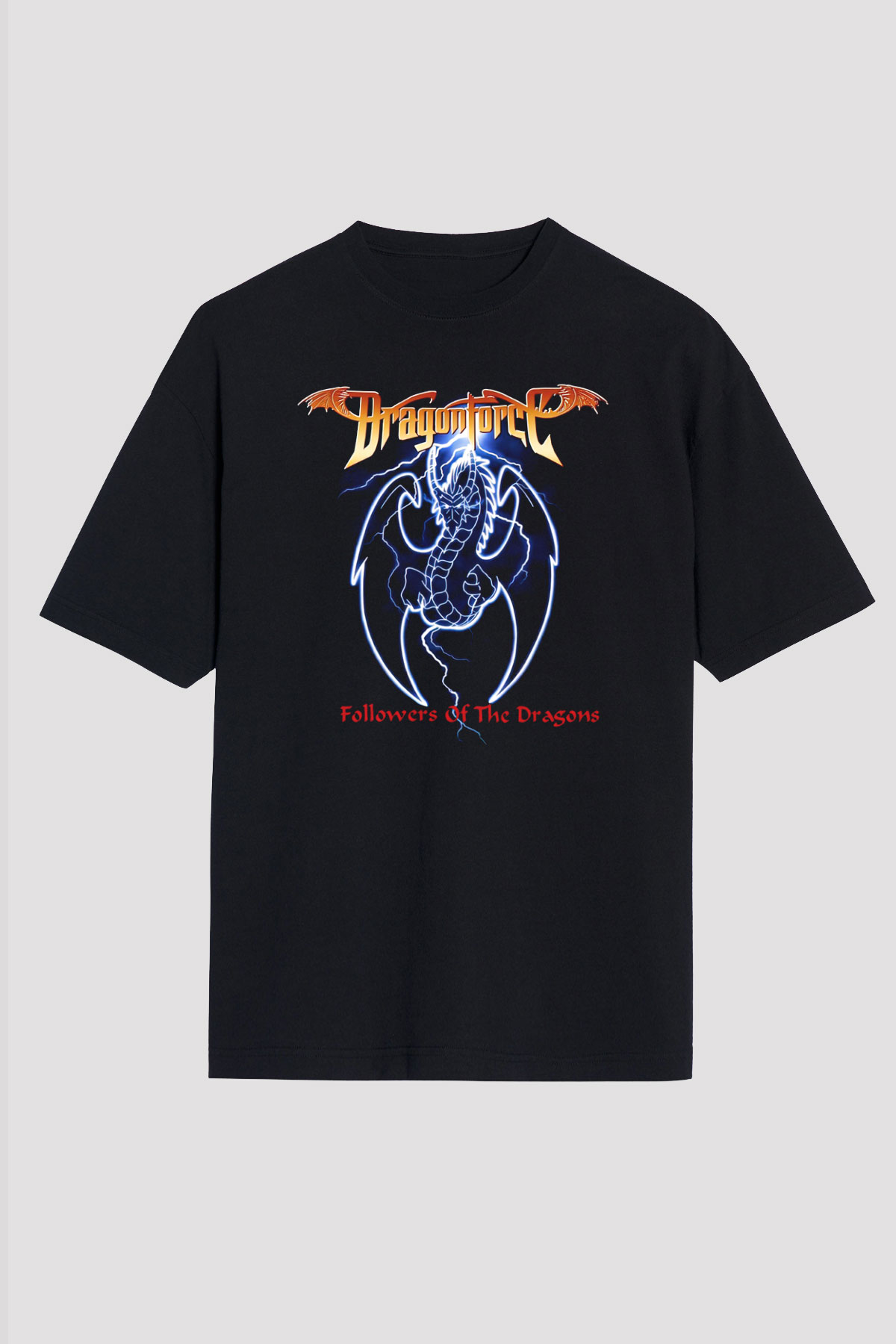 DragonForce Siyah Unisex Oversize Tişört T-Shirt
