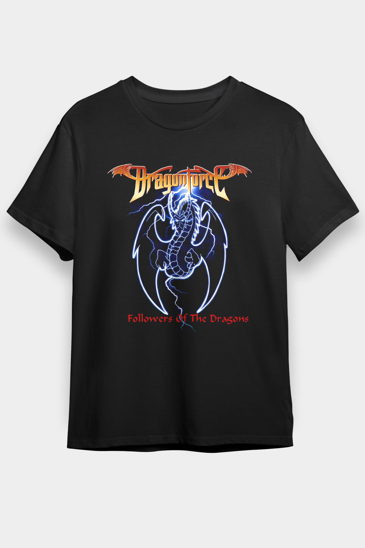 DragonForce Siyah Unisex Tişört T-Shirt - TişörtFabrikası