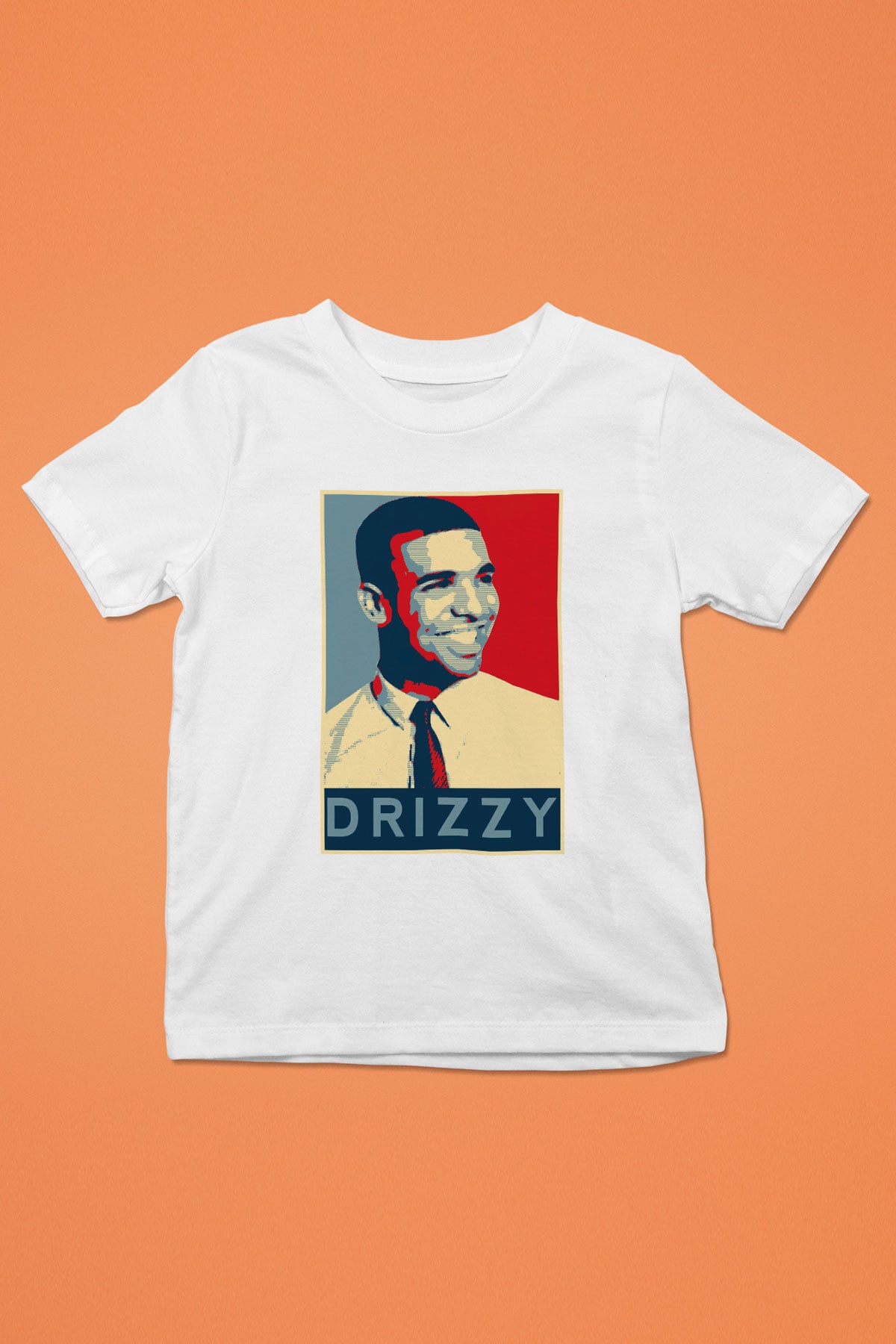 Drake Baskılı Beyaz Unisex Çocuk Tişört
