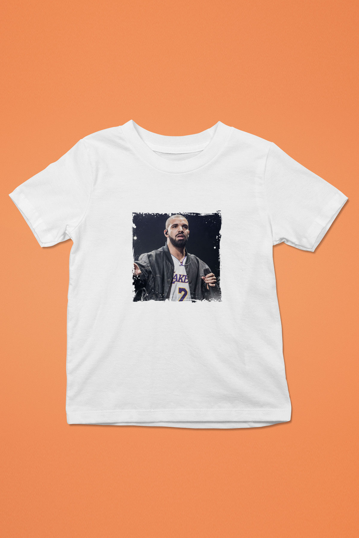 Drake Baskılı Unisex Beyaz Çocuk Tişört