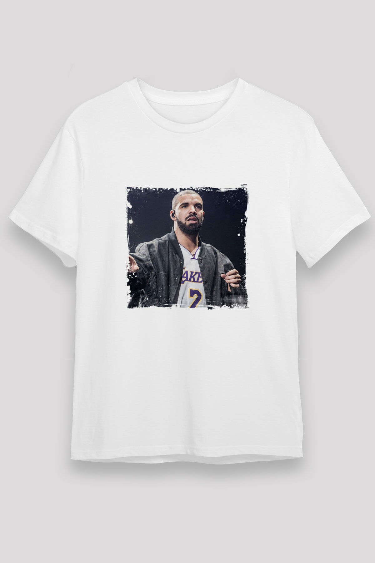 Drake Baskılı Unisex Beyaz Tişört