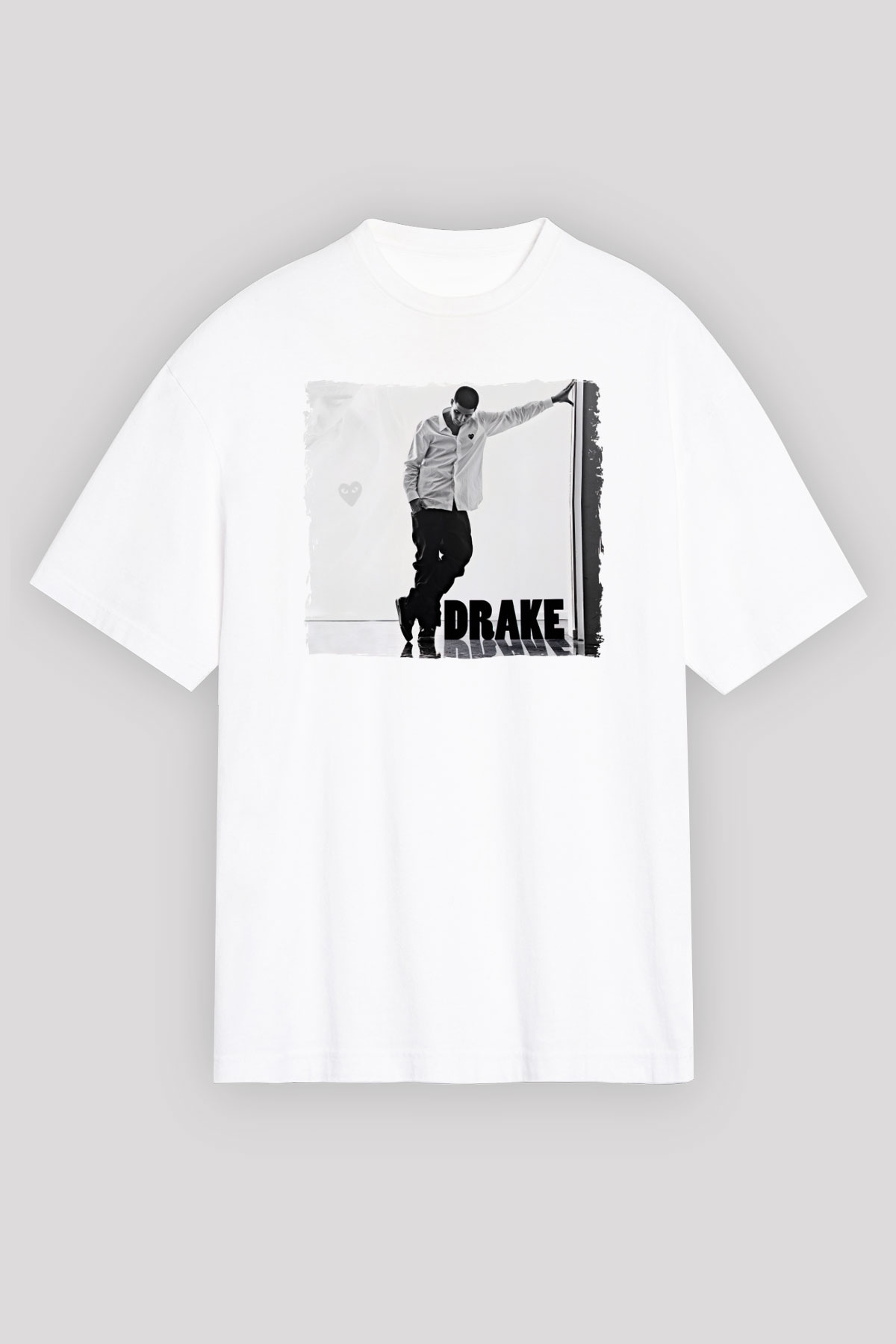 Drake Beyaz Oversize Tişört Oversize T-shirt - TişörtFabrikası