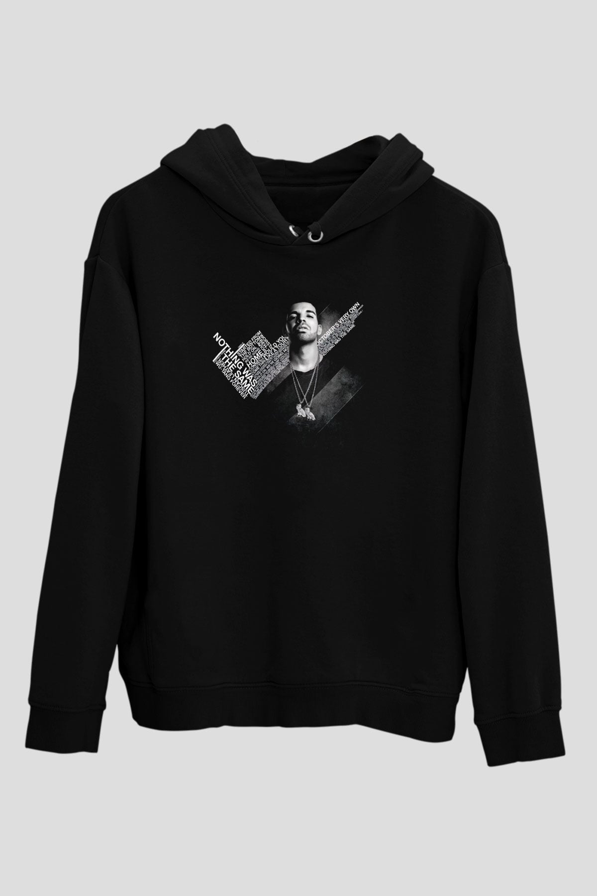 Drake Siyah Unisex Kapüşonlu Sweatshirt