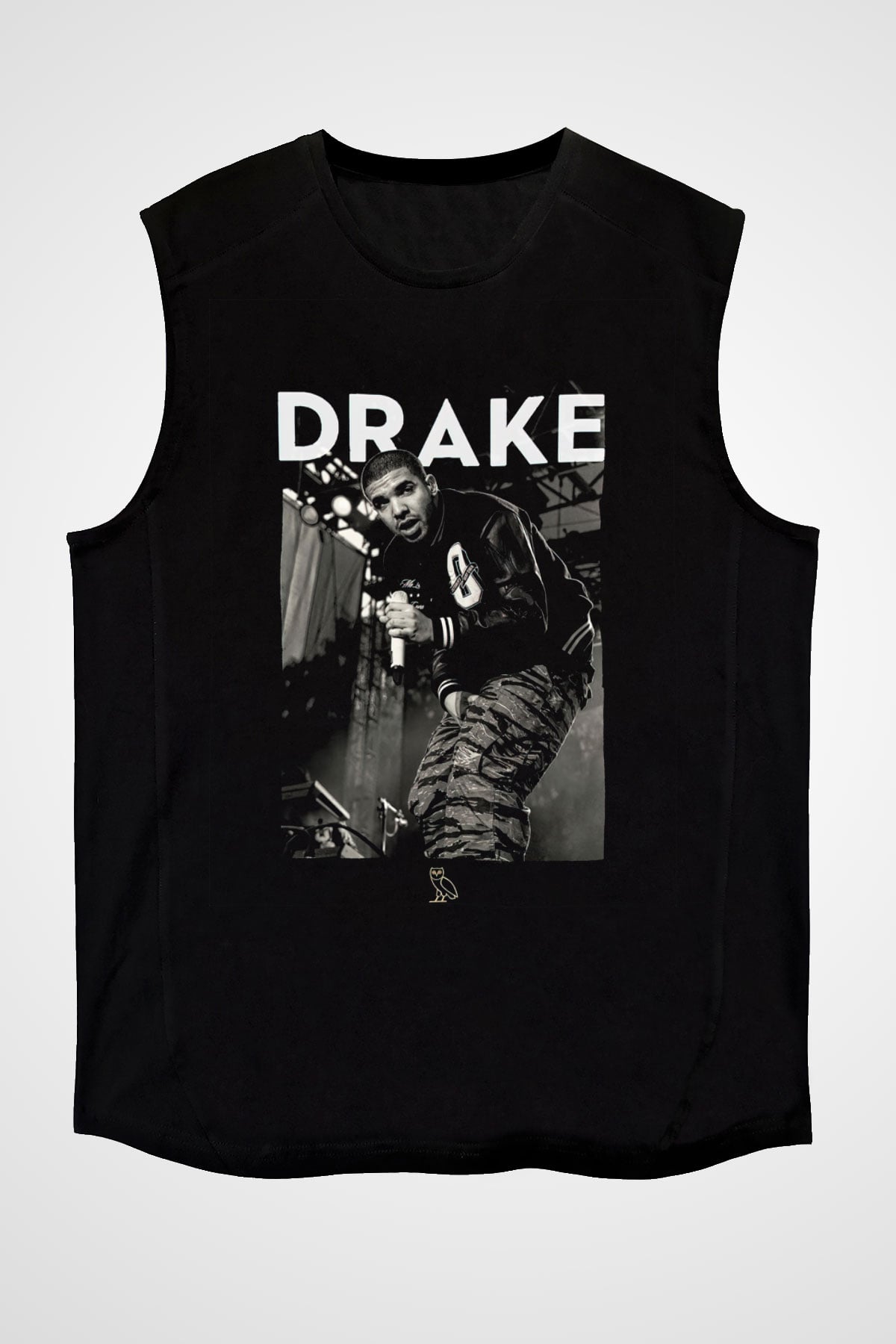 Drake Siyah Unisex Kolsuz Tişört