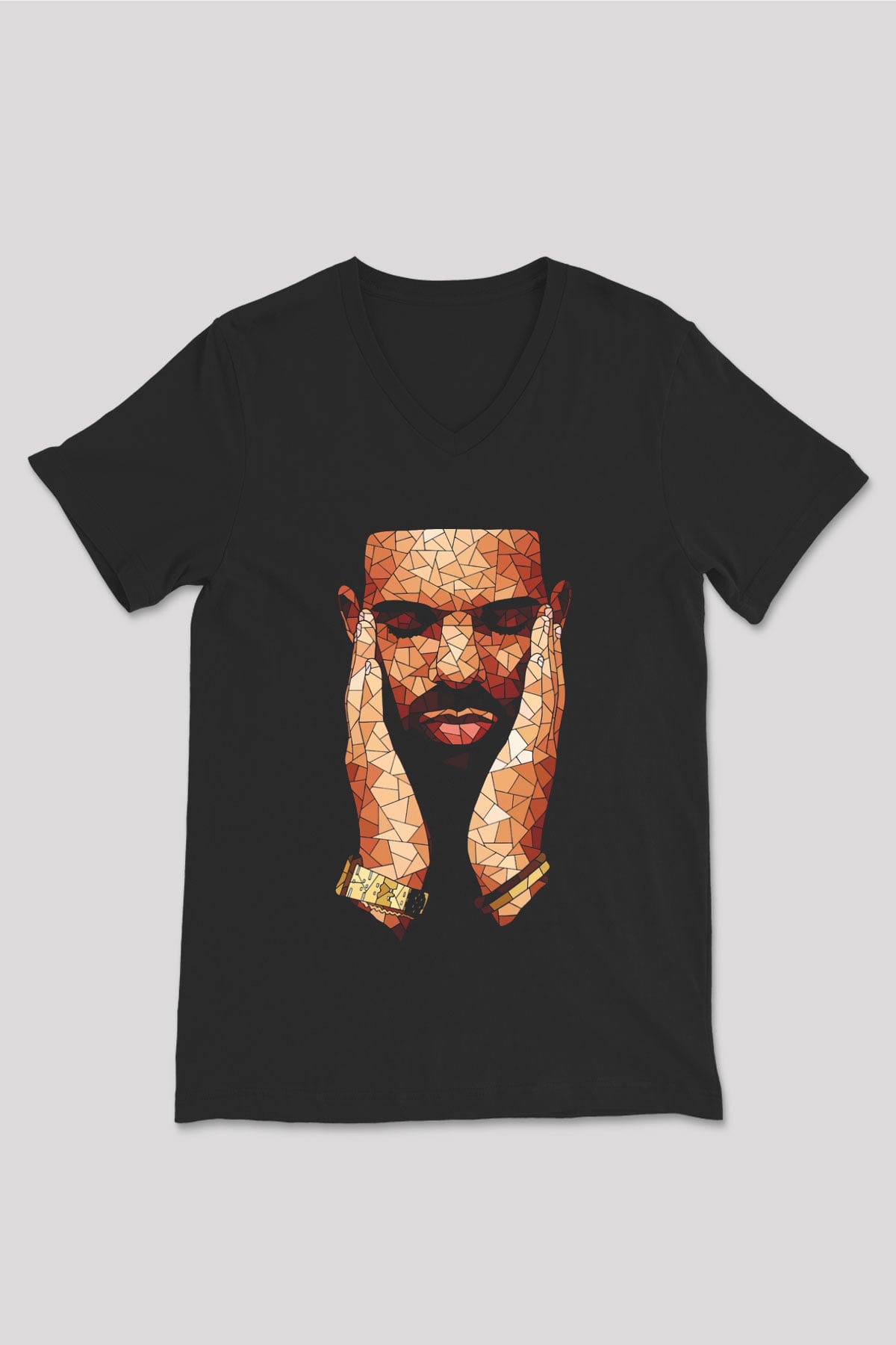Drake Siyah Unisex V Yaka Tişört T-Shirt