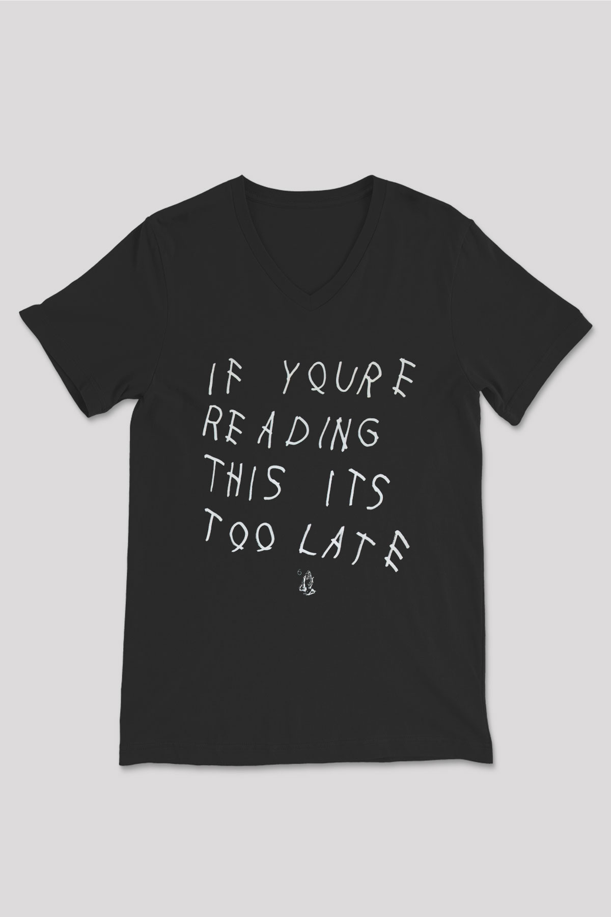 Drake Siyah Unisex V Yaka Tişört T-Shirt