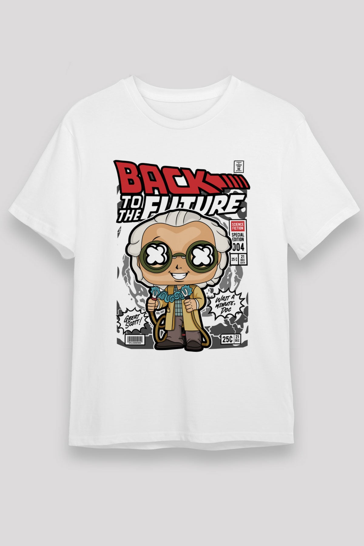 DrBrown Baskılı Unisex Beyaz Tişört