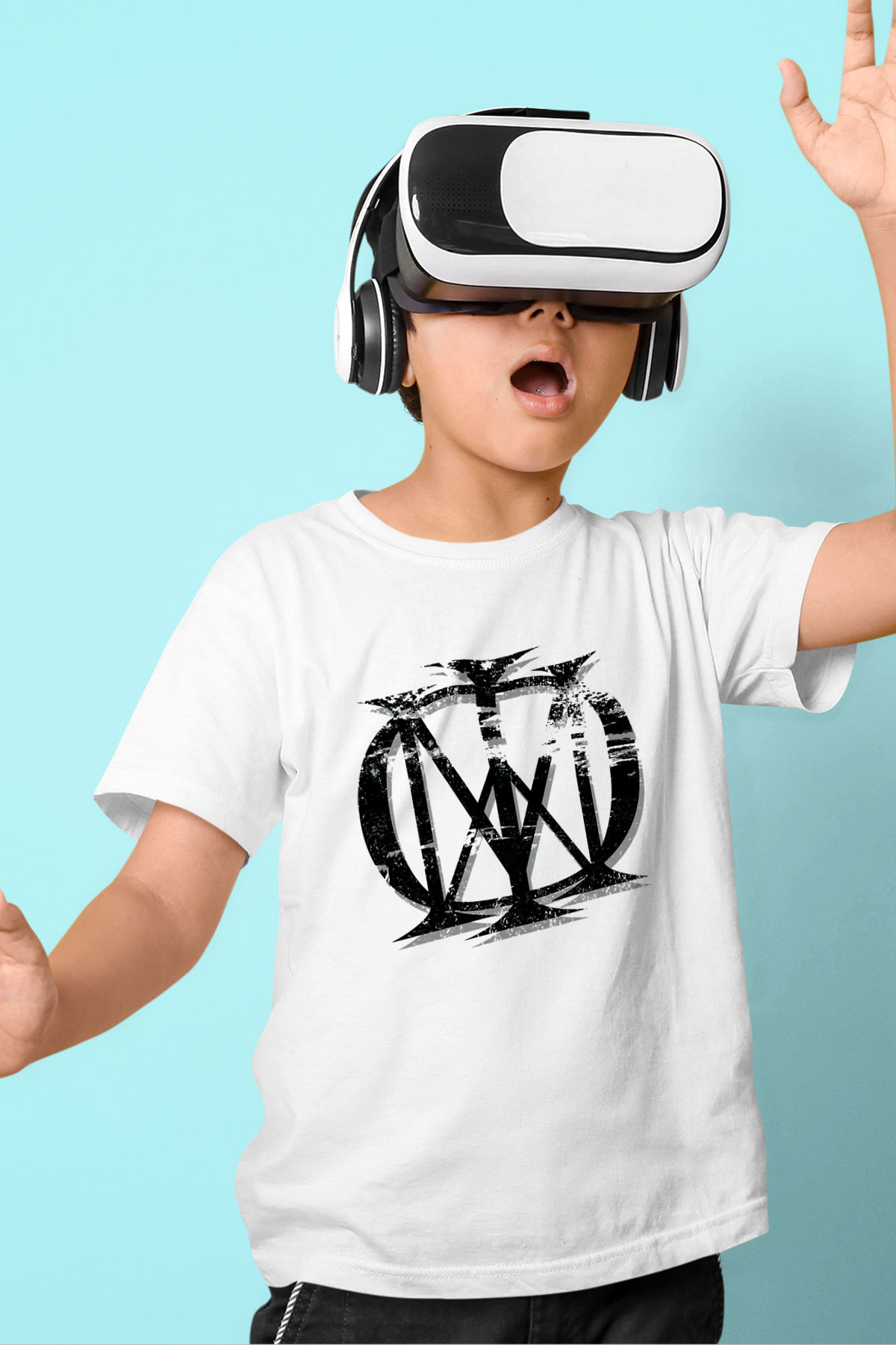 Dream Theater Baskılı Beyaz Unisex Çocuk Tişört