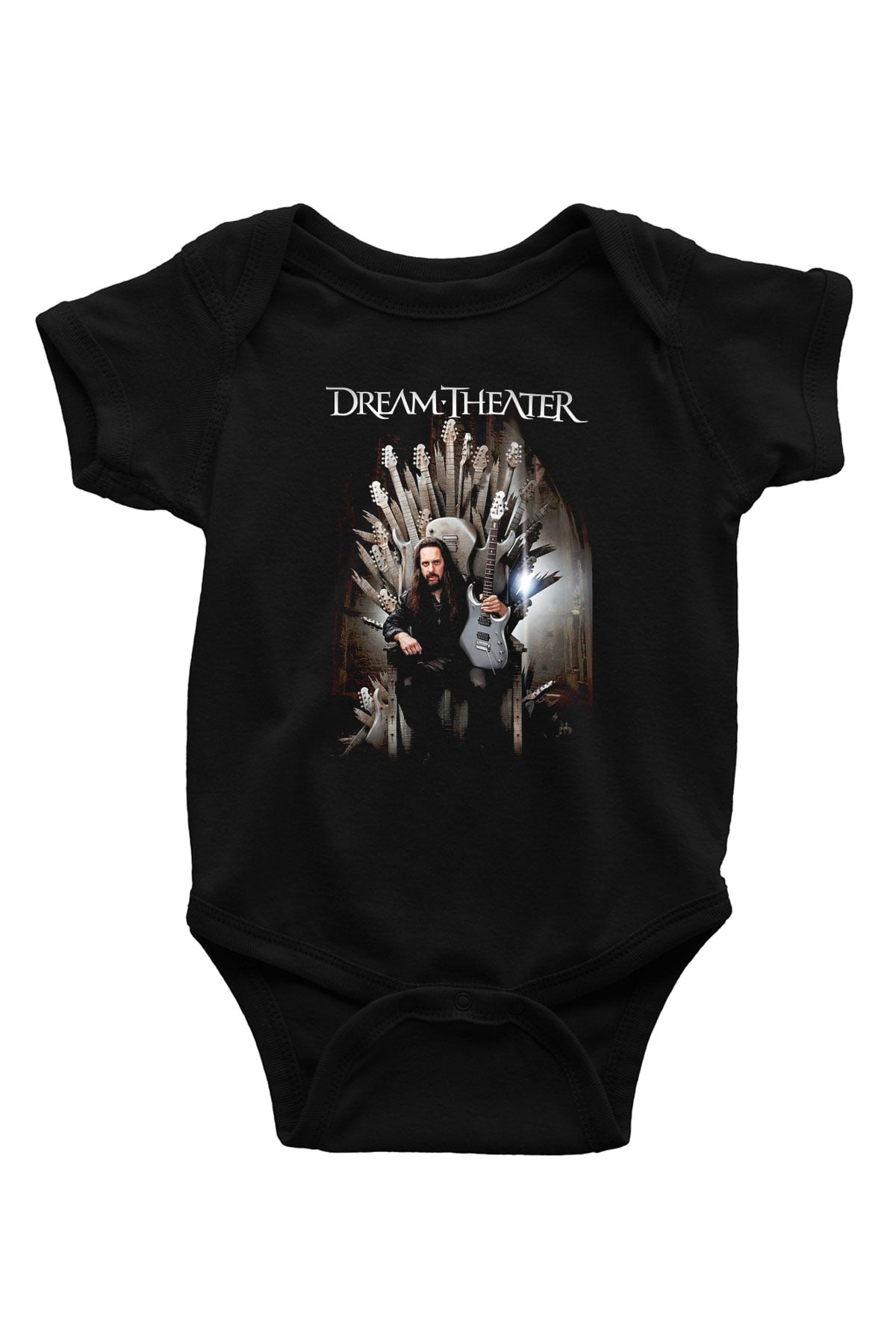 Dream Theater Baskılı Siyah Bebek Body - Zıbın