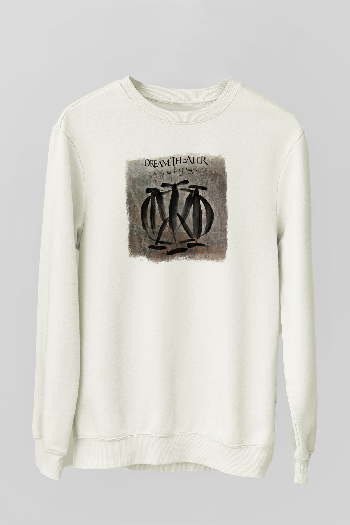 Dream Theater Baskılı Unisex Beyaz Sweatshirt