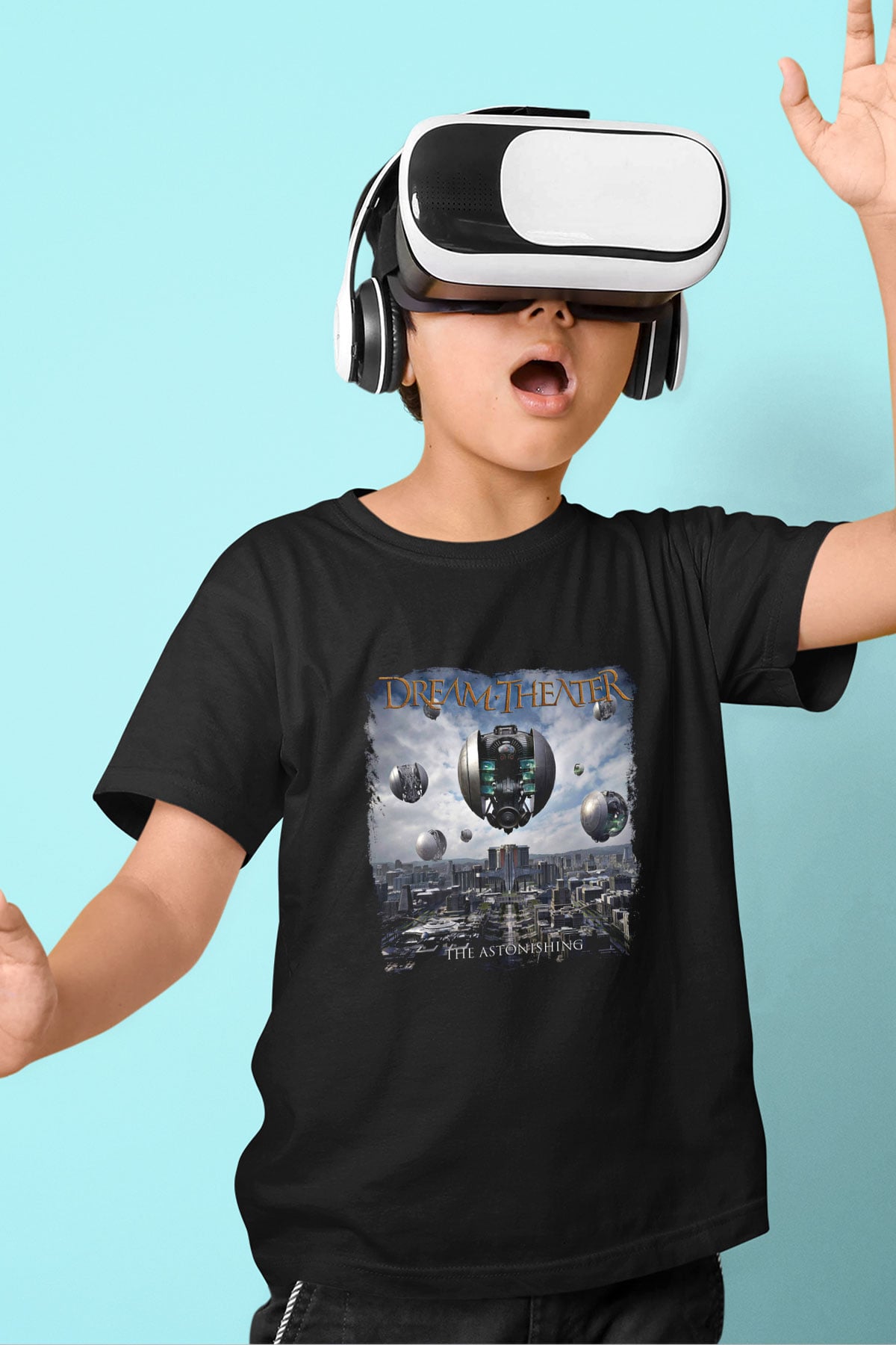 Dream Theater Baskılı Unisex Siyah Çocuk Tişört