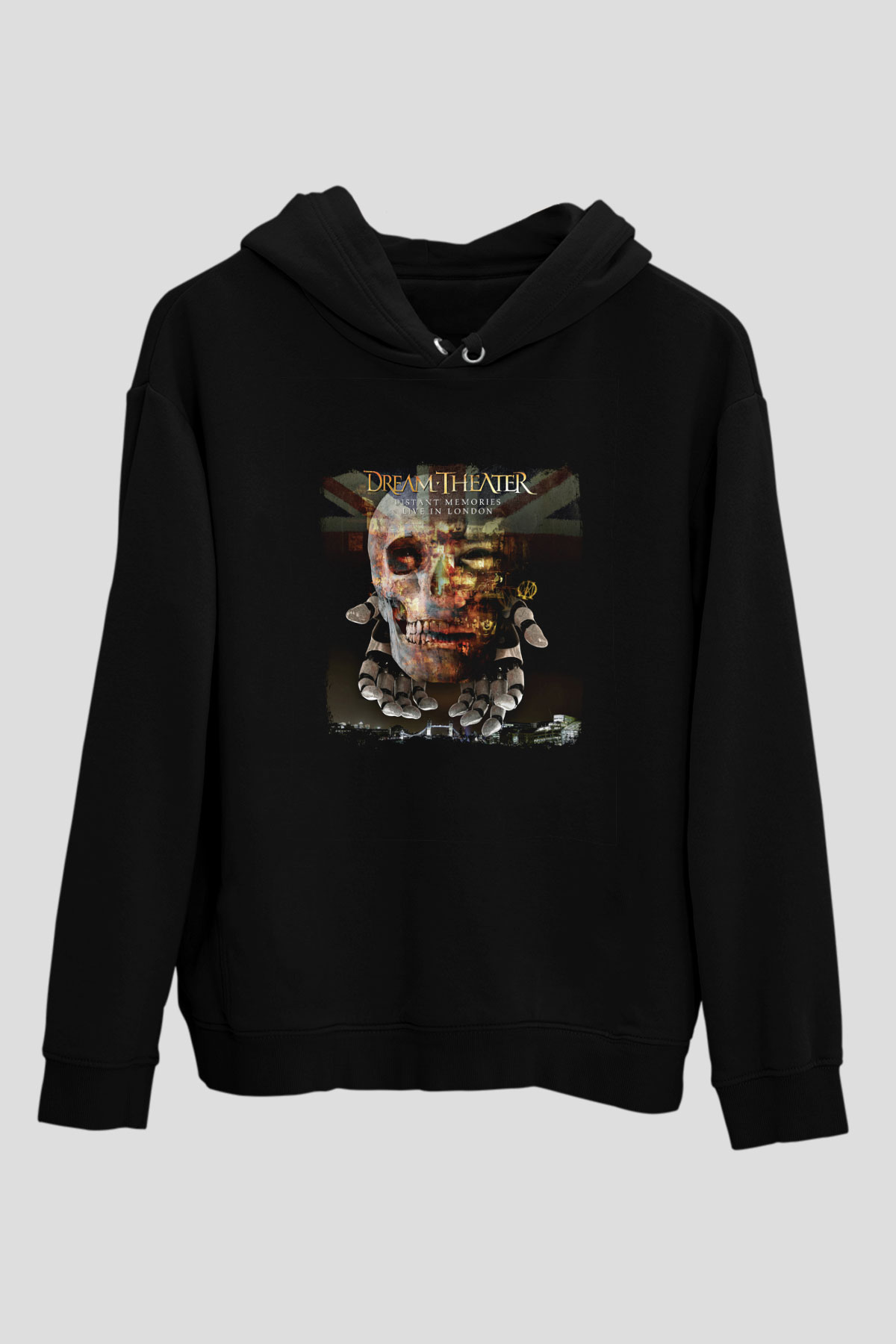 Dream Theater Baskılı Unisex Siyah Hoodie