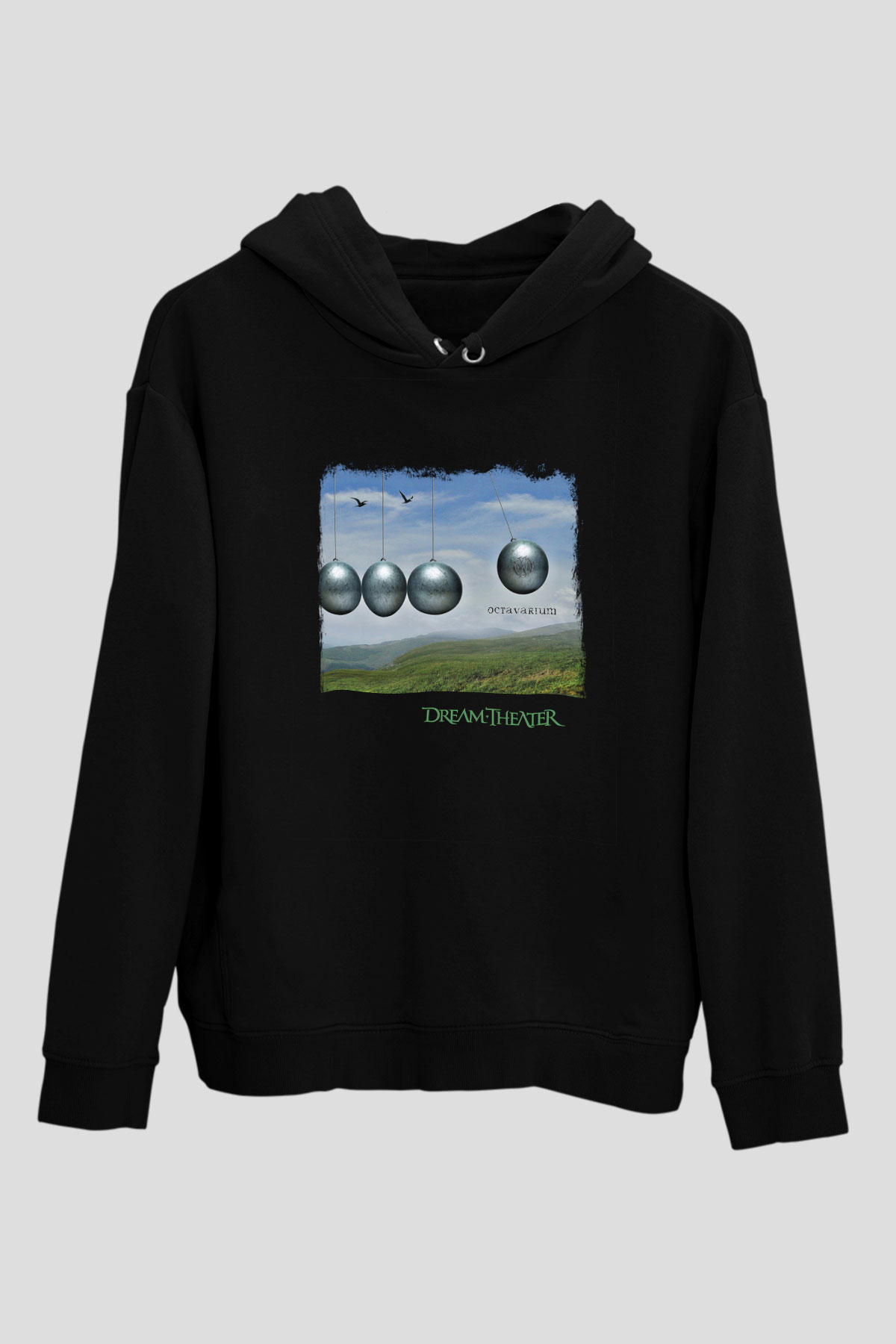 Dream Theater Baskılı Unisex Siyah Hoodie