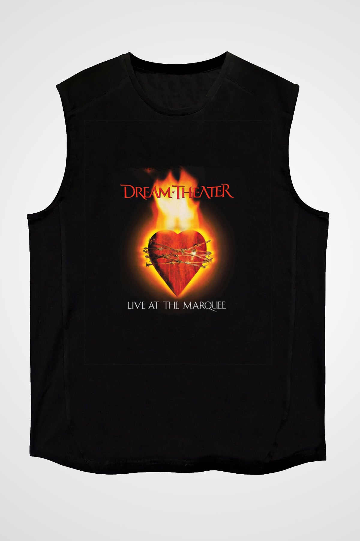 Dream Theater Baskılı Unisex Siyah Kolsuz Tişört