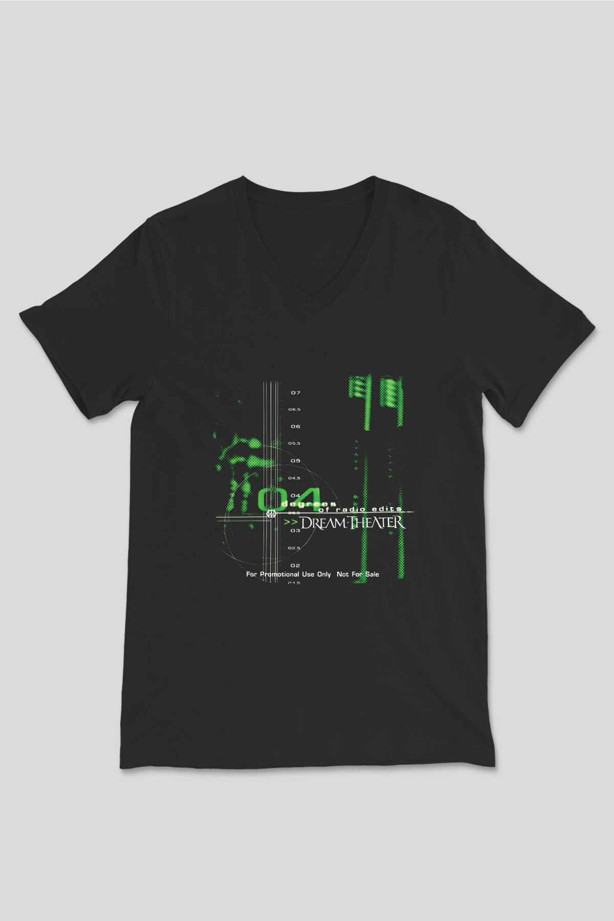 Dream Theater Baskılı Unisex Siyah V Yaka Tişört