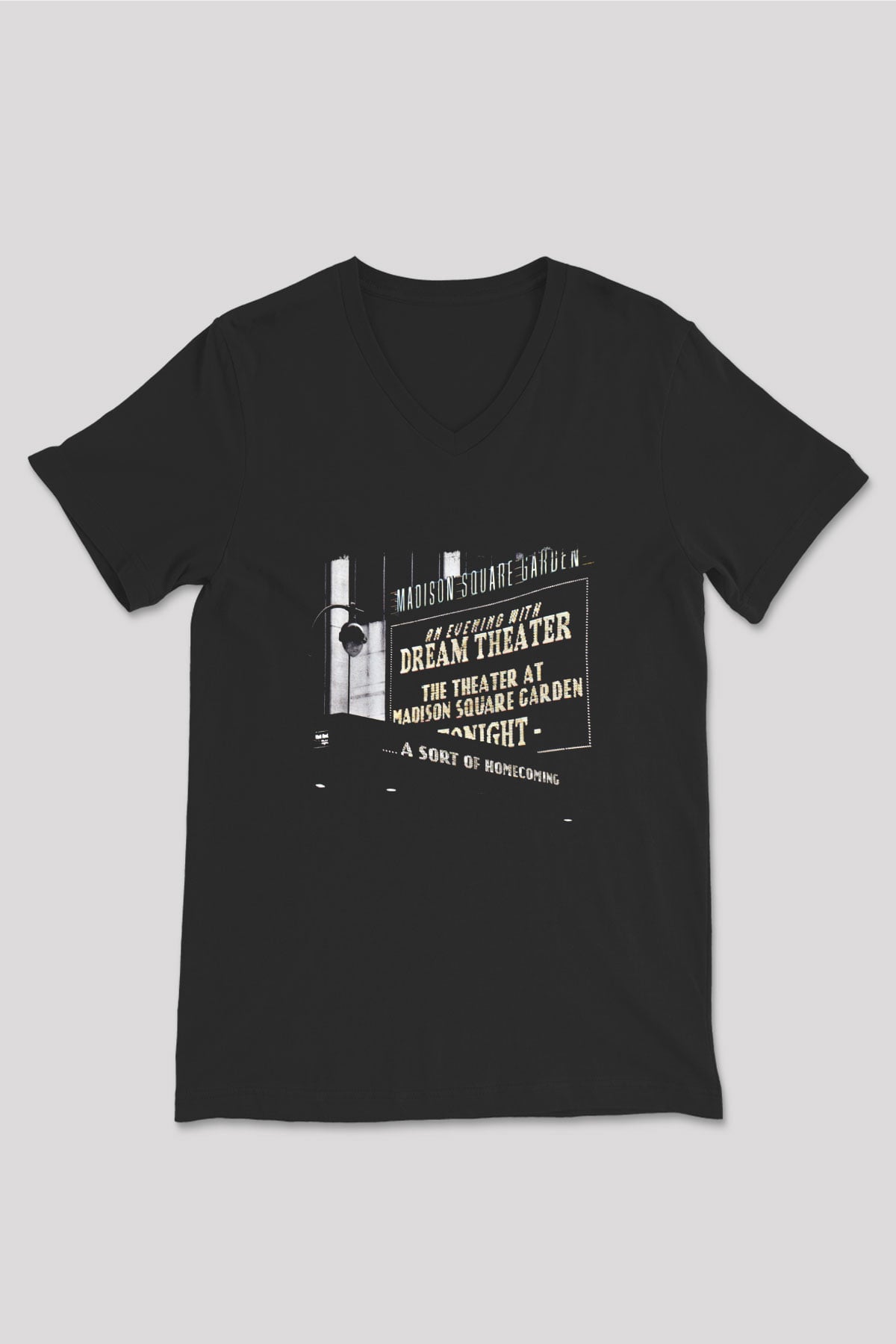 Dream Theater Baskılı Unisex Siyah V Yaka Tişört