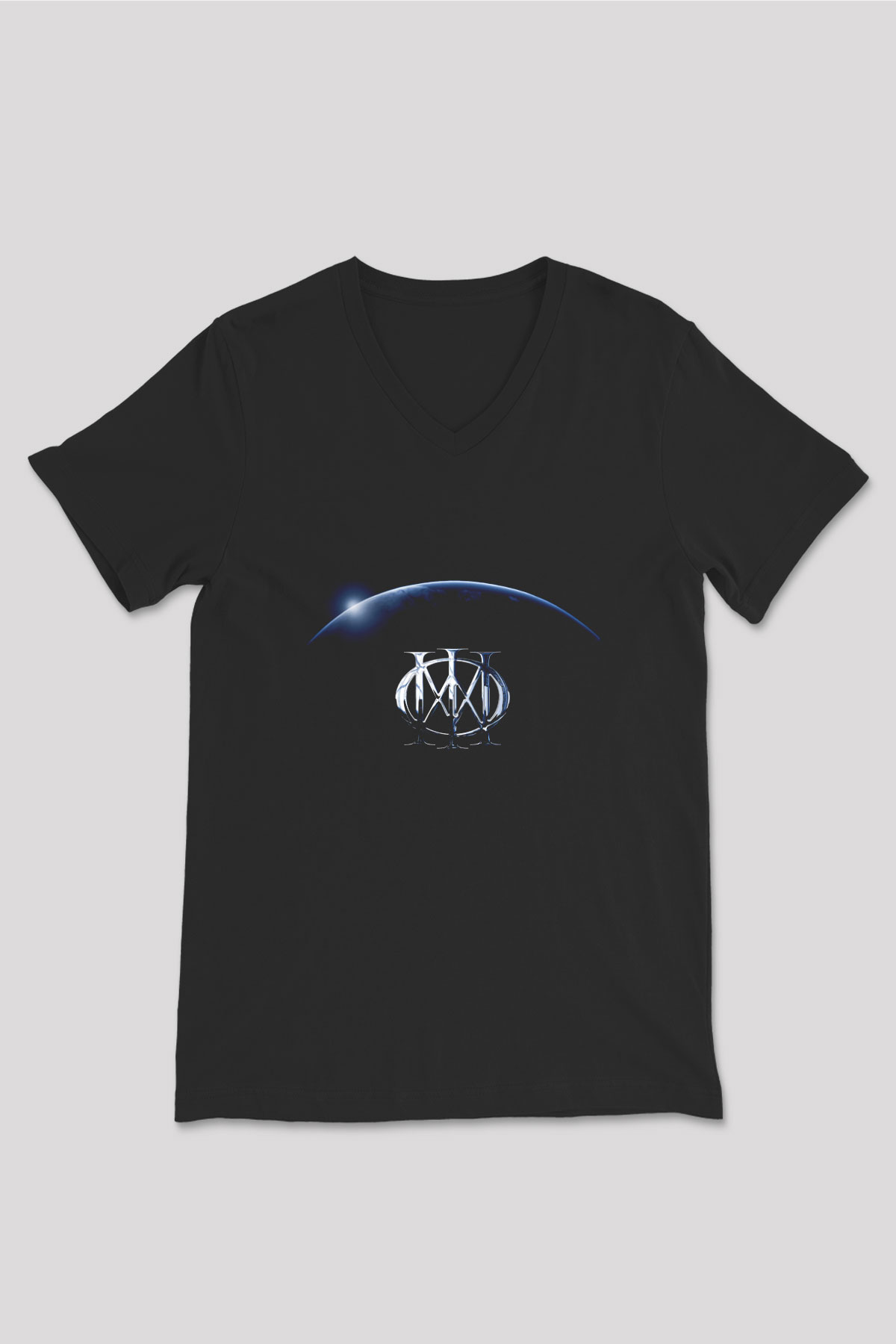 Dream Theater Baskılı Unisex Siyah V Yaka Tişört