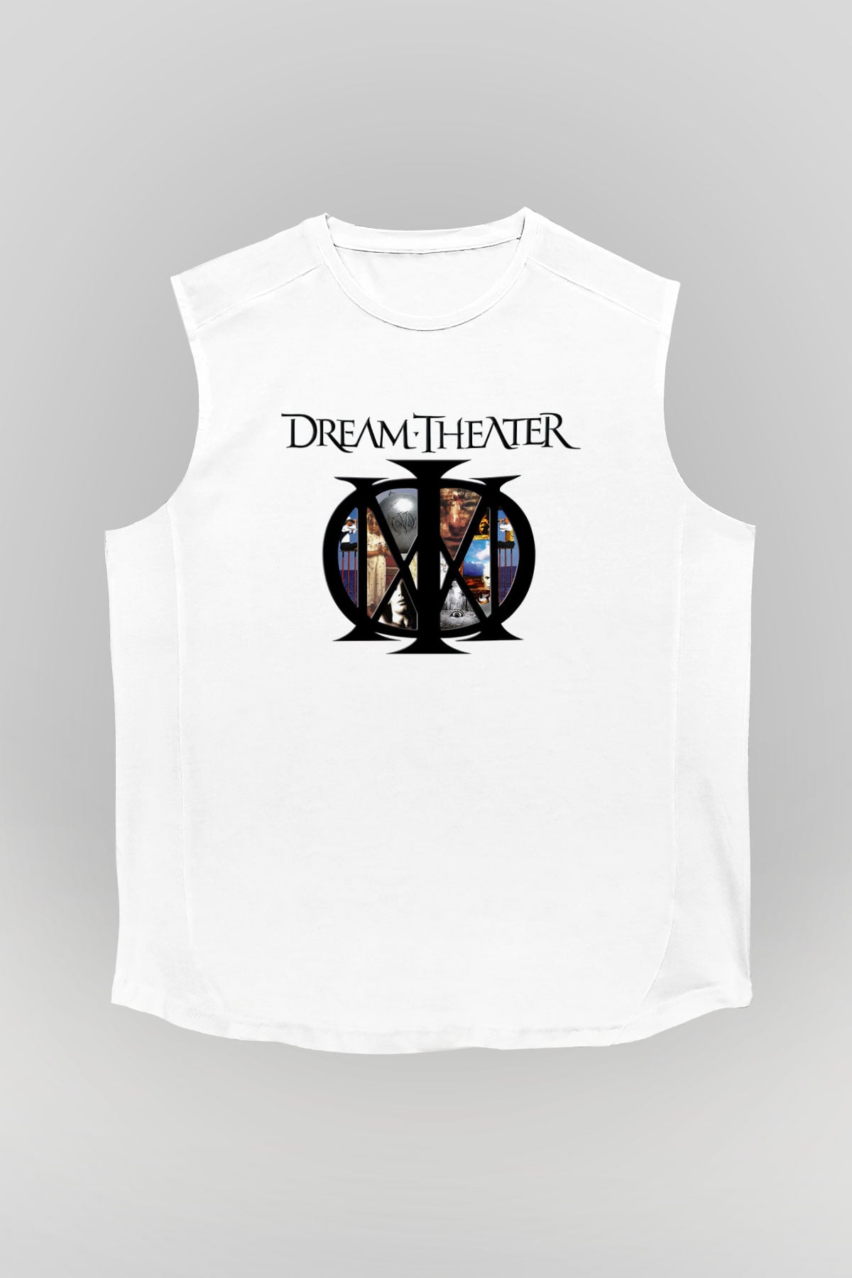 Dream Theater Beyaz Unisex Kolsuz Tişört