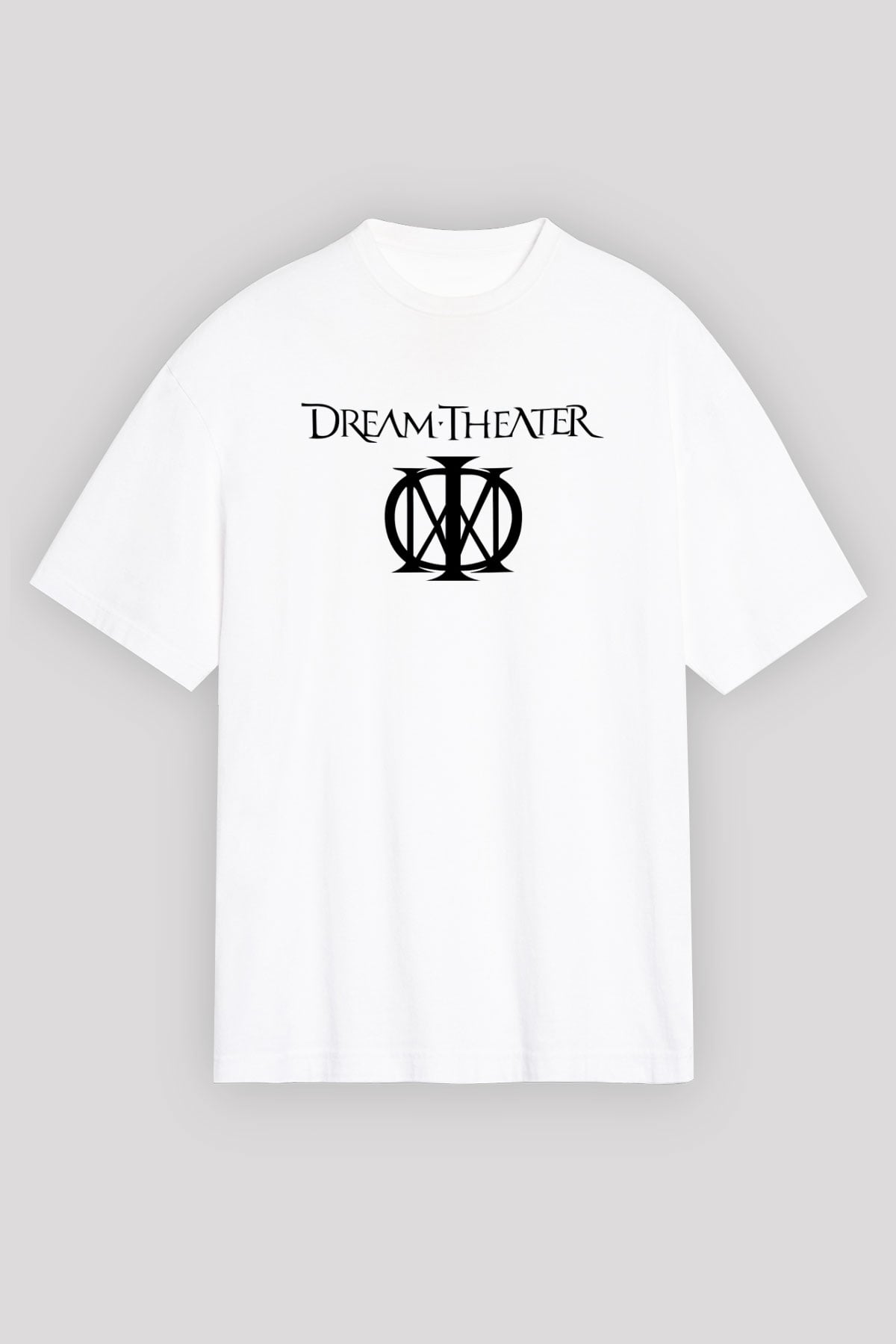 Dream Theater Beyaz Unisex Oversize Tişört T-Shirt