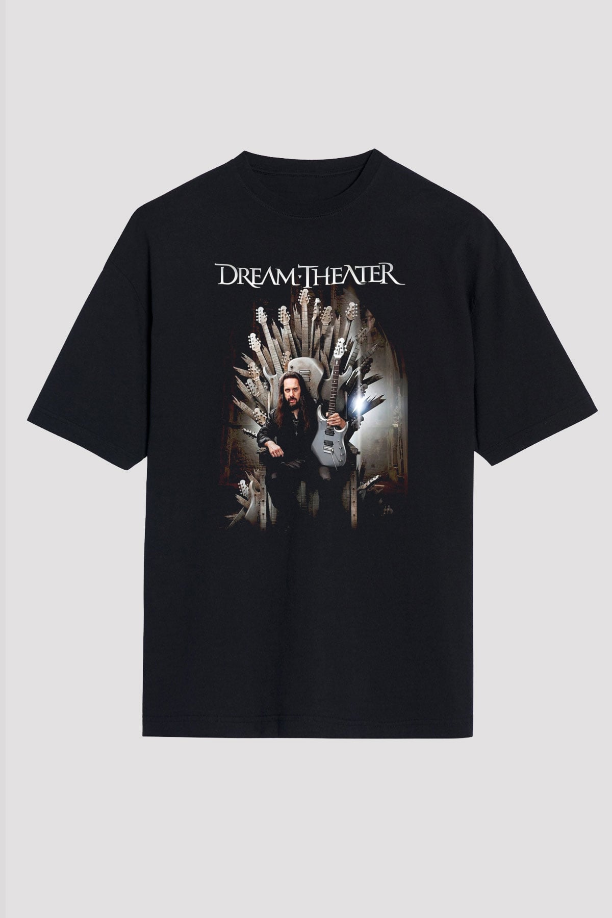 Dream Theater Siyah Unisex Oversize Tişört T-Shirt