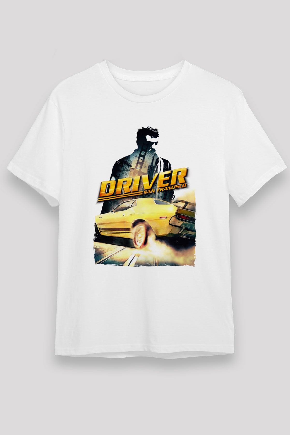 Driver Beyaz Unisex Tişört T-Shirt
