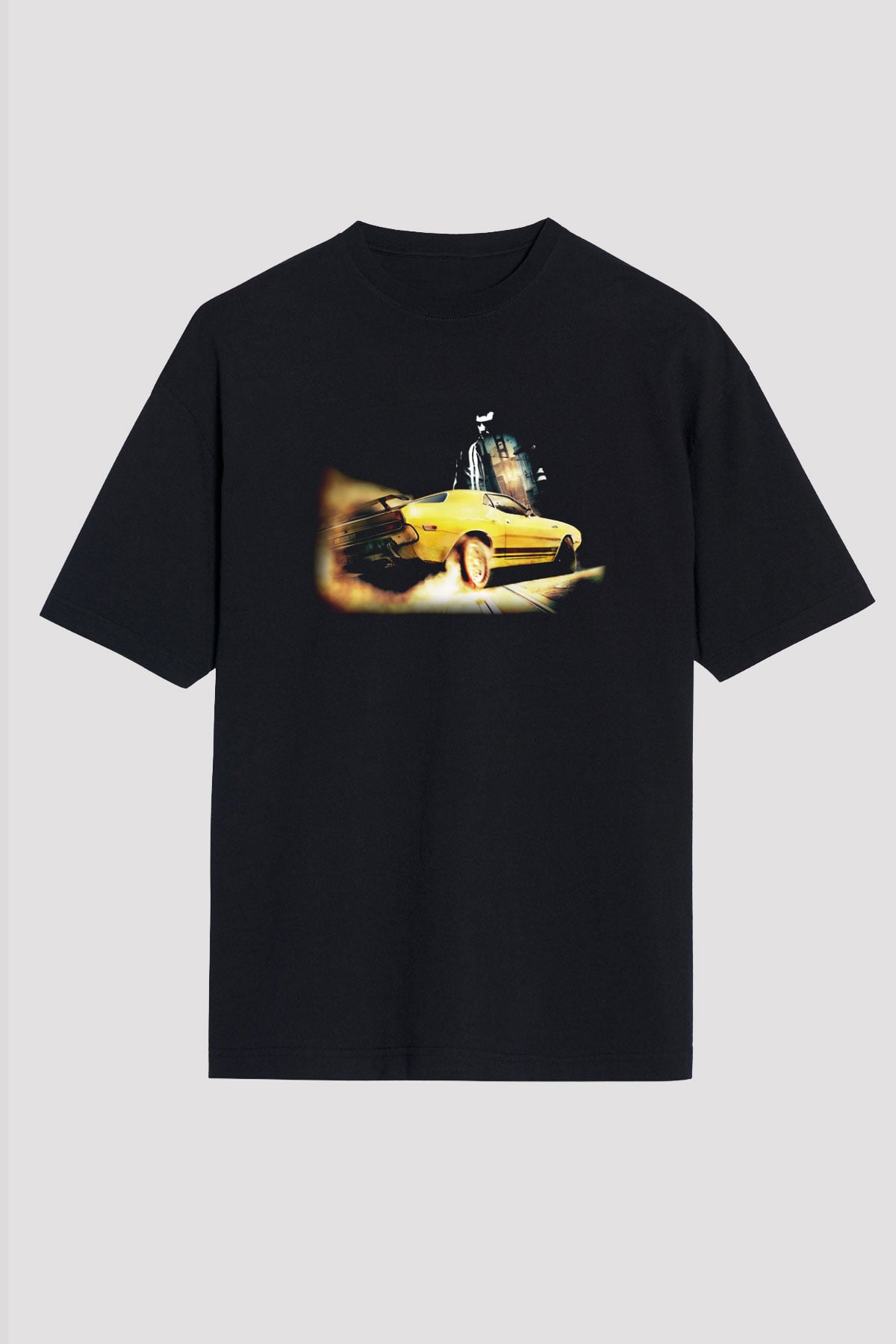 Driver Siyah Unisex Oversize Tişört T-Shirt