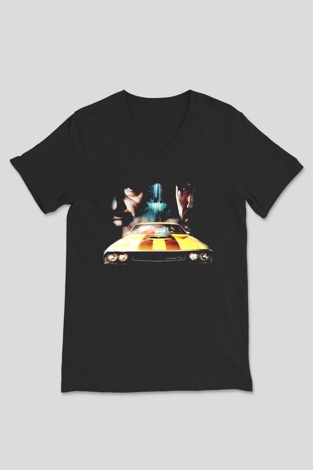 Driver Siyah Unisex V Yaka Tişört