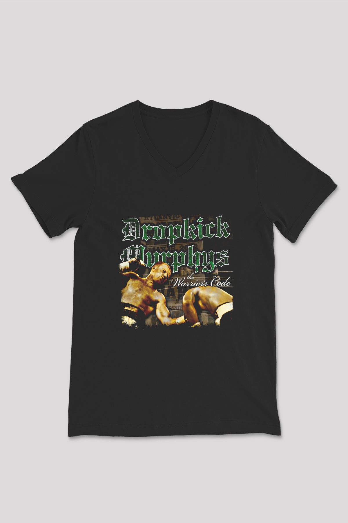 Dropkick Murphys Baskılı Unisex Siyah V Yaka Tişört