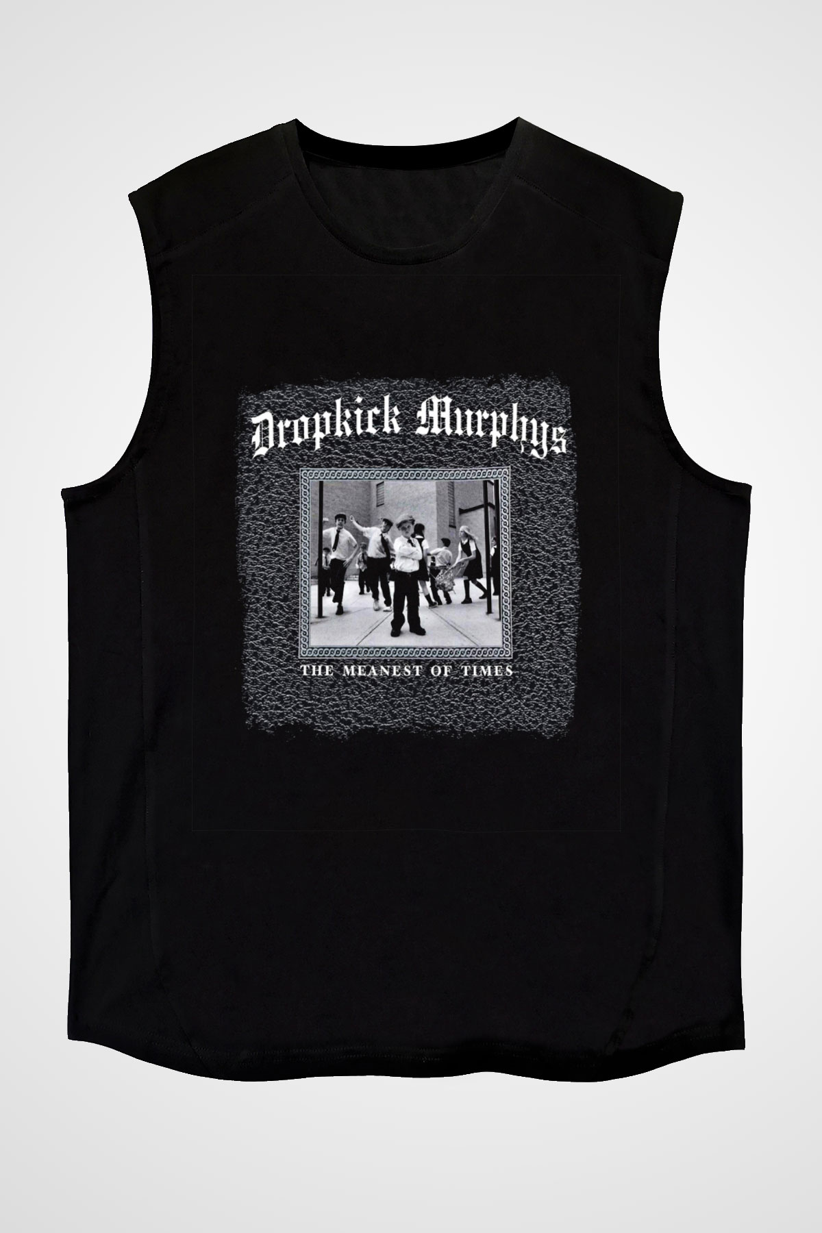 Dropkick Murphys Baskılı Unisex Siyah Kolsuz Tişört