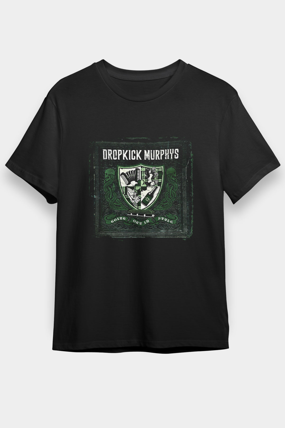 Dropkick Murphys Baskılı Unisex Siyah Tişört