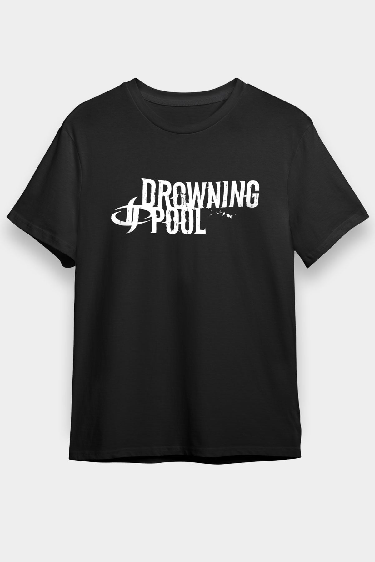 Drowning Pool Baskılı Unisex Siyah Tişört - Tshirt
