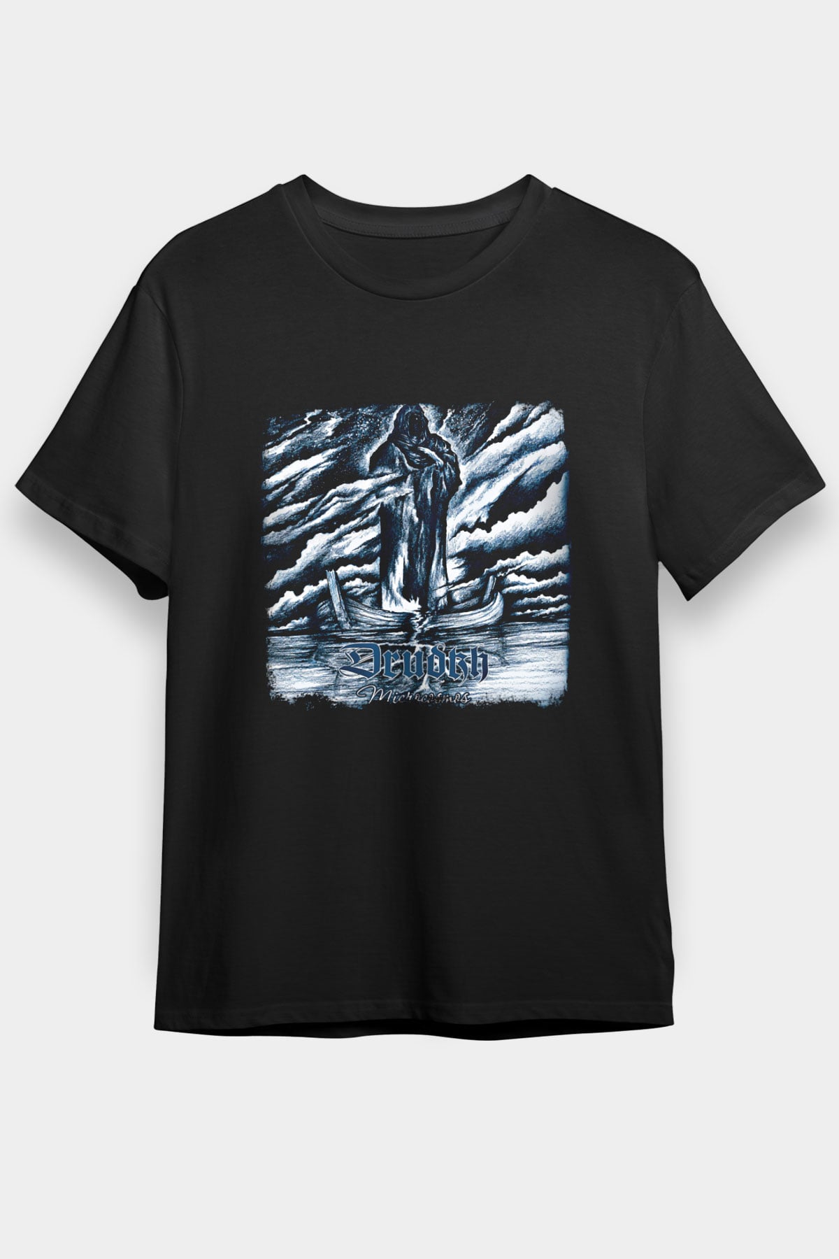 Drudkh Baskılı Unisex Siyah Tişört