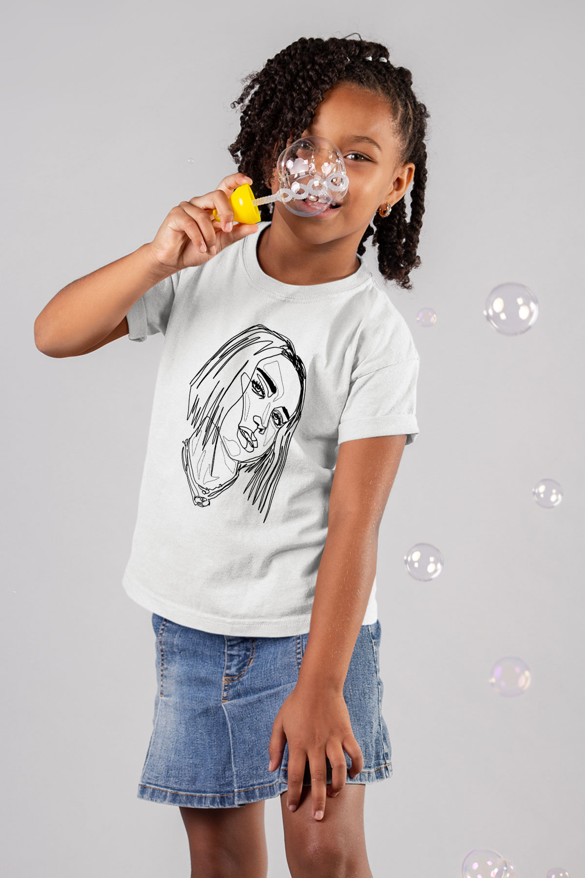 Dua Lipa Baskılı Beyaz Unisex Beyaz Çocuk Tişört - Tshirt