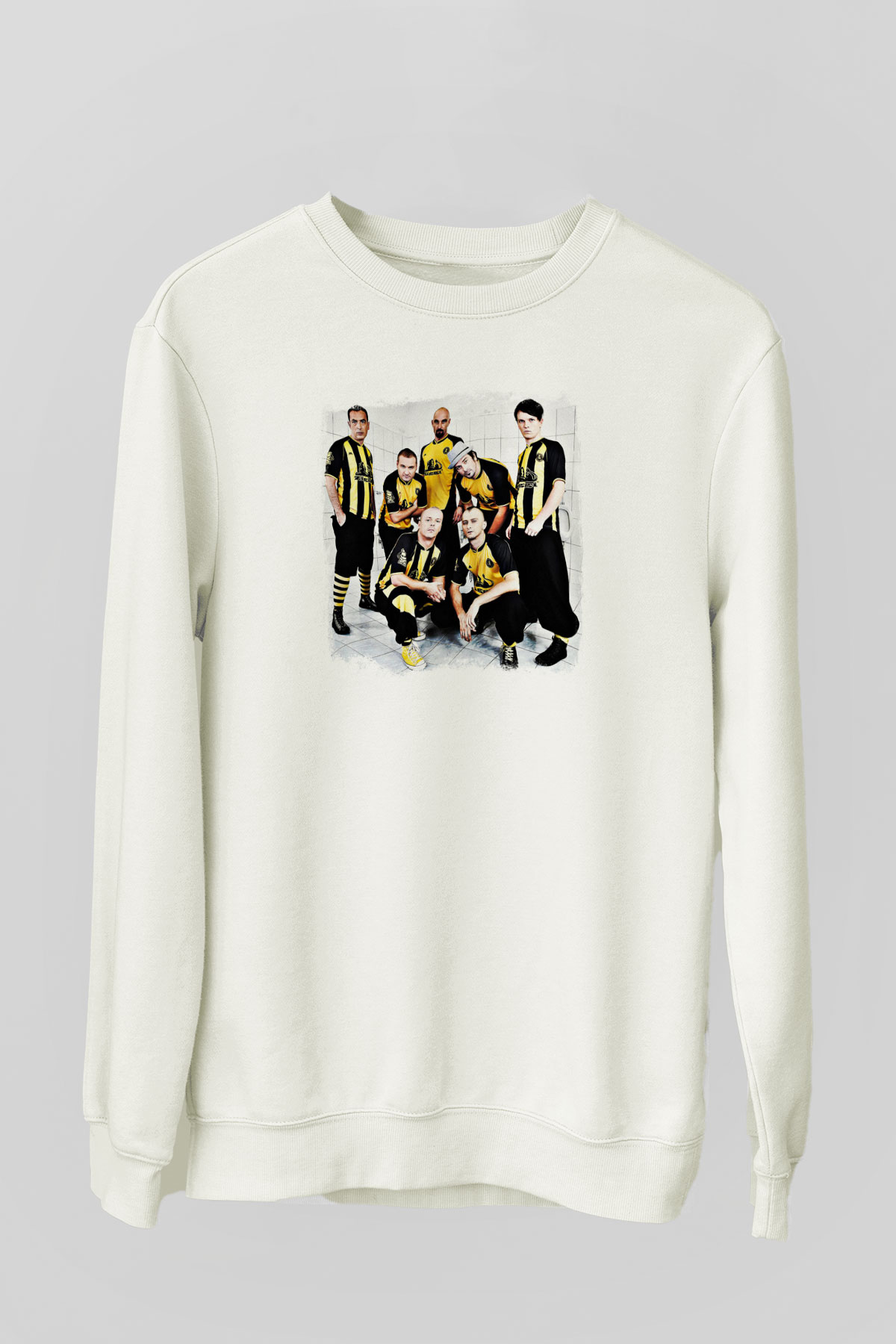 Dubioza Kolektiv Baskılı Unisex Beyaz Sweatshirt