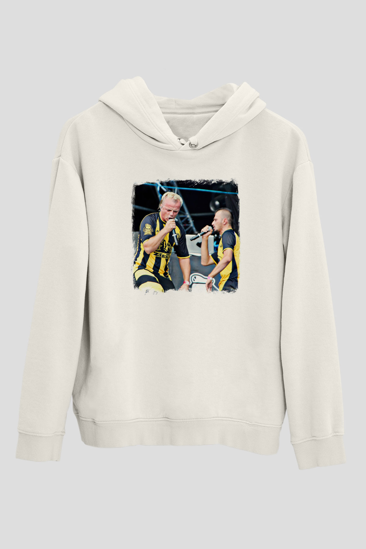 Dubioza Kolektiv Baskılı Unisex Beyaz Hoodie