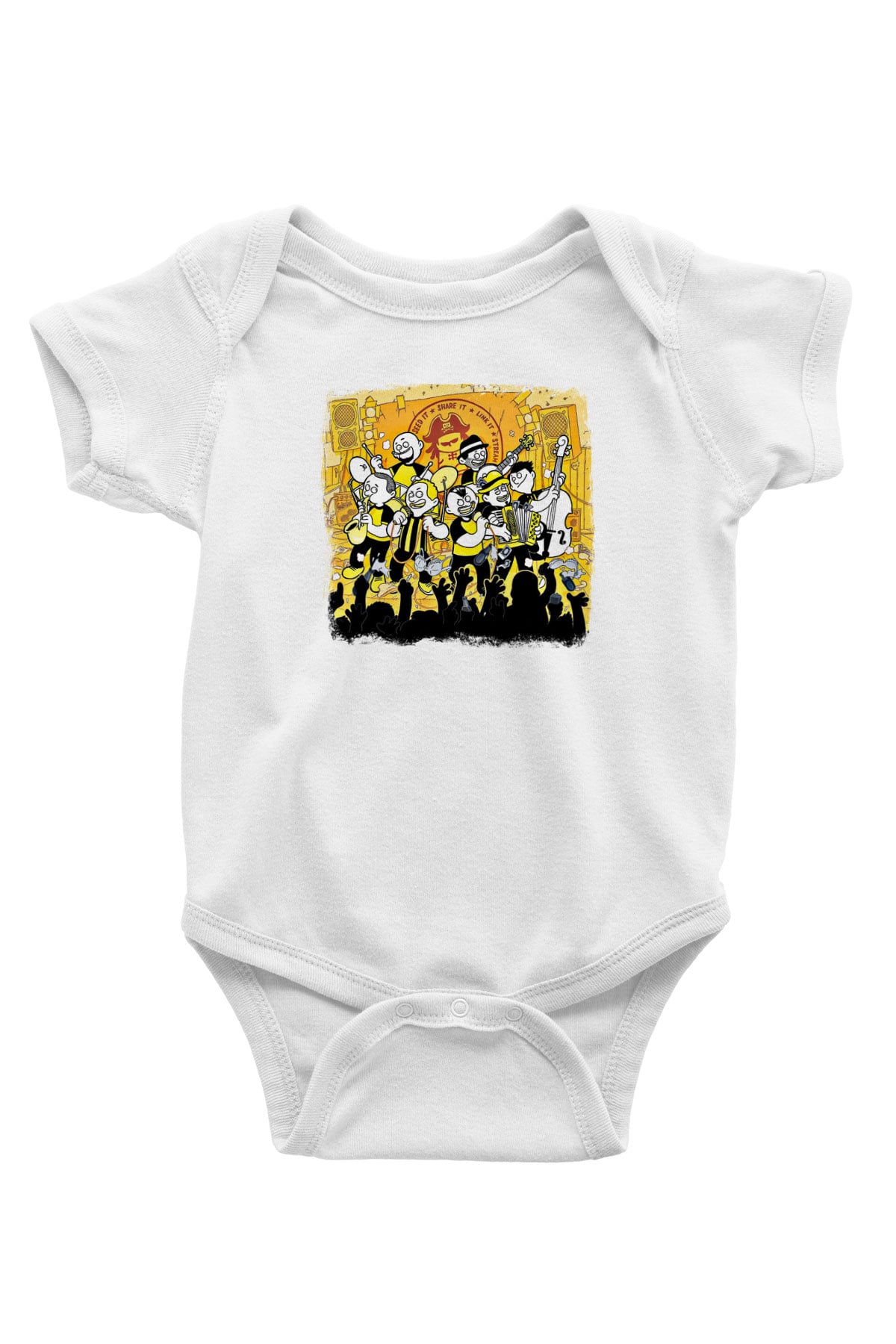 Dubioza Kolektiv Baskılı Unisex Beyaz Bebek Body - Zıbın