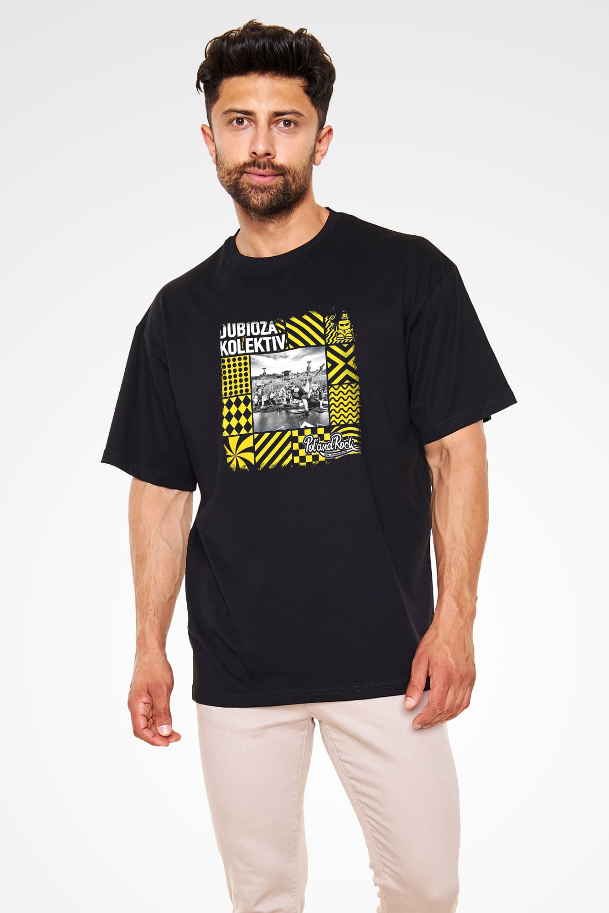 Dubioza Kolektiv Baskılı Unisex Siyah Oversize Tişört