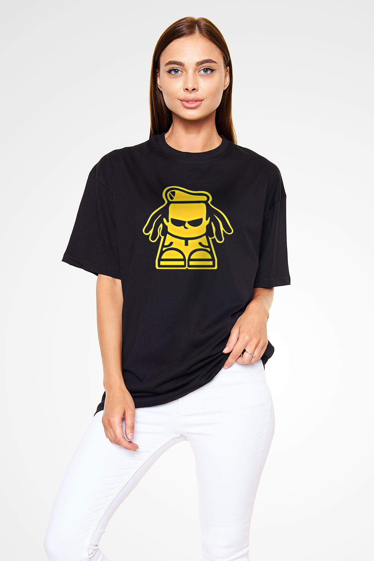 Dubioza Kolektiv Baskılı Unisex Siyah Oversize Tişört