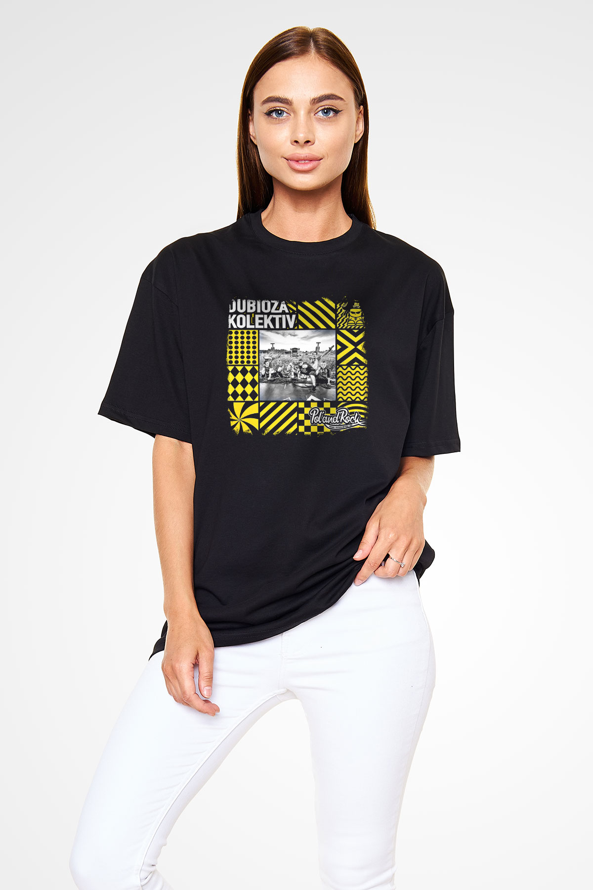 Dubioza Kolektiv Baskılı Unisex Siyah Oversize Tişört