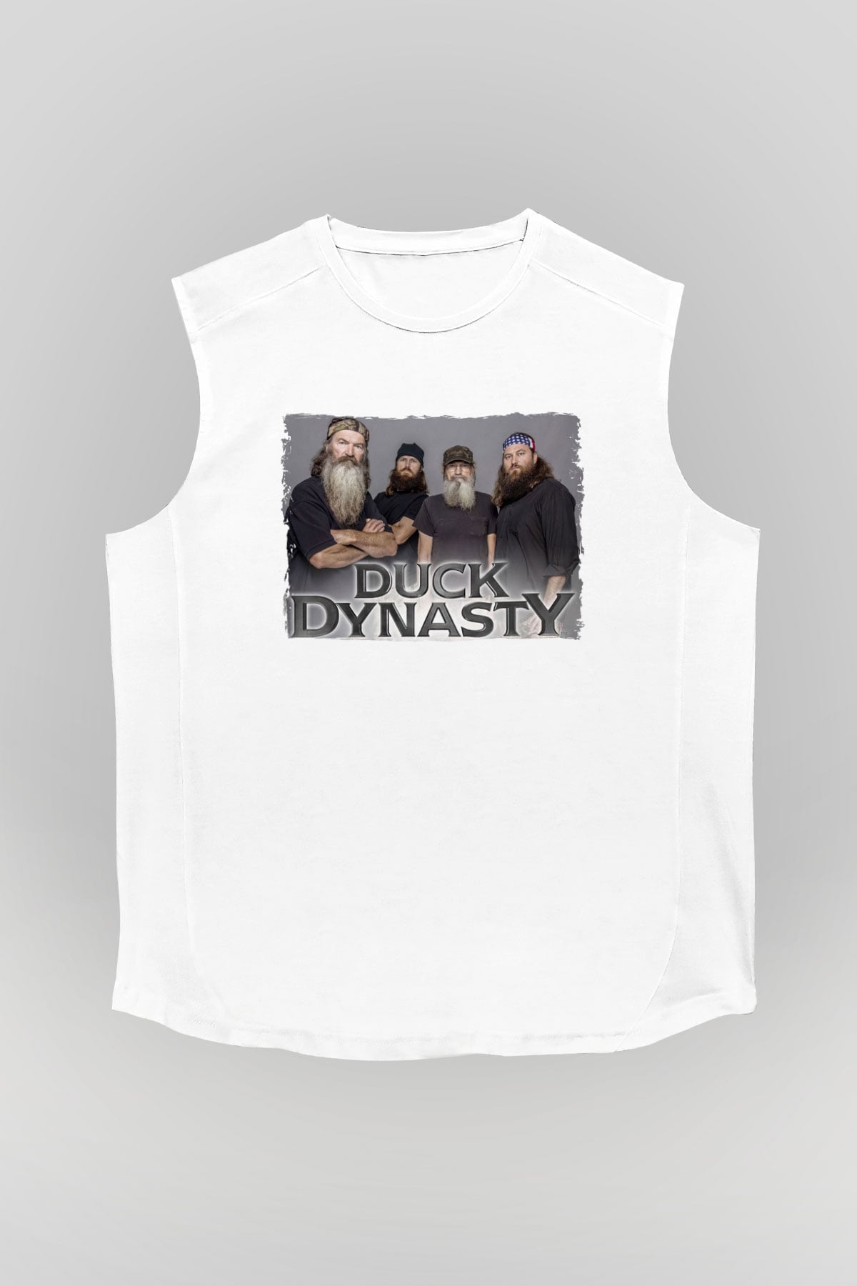 Duck Dynasty Beyaz Unisex Kolsuz Tişört