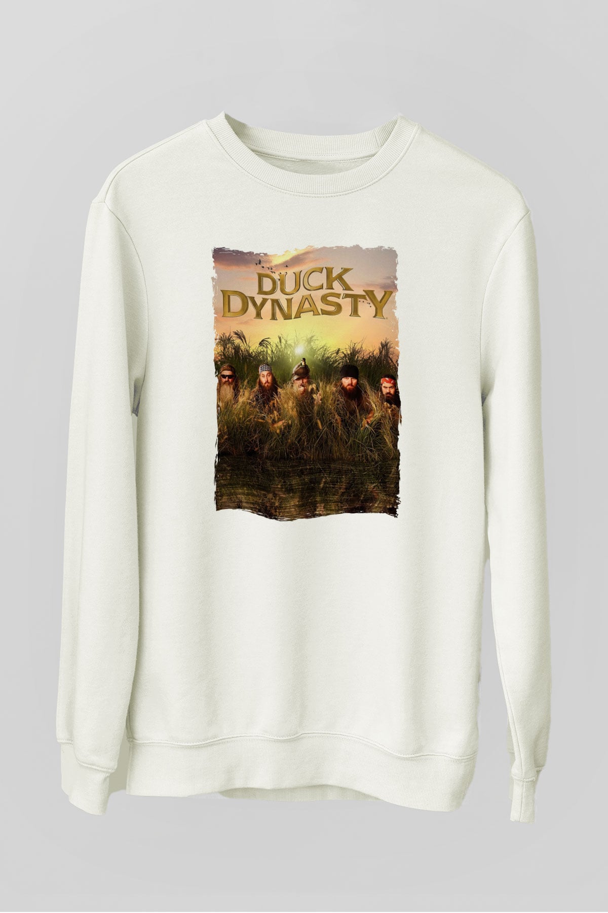 Duck Dynasty Beyaz Unisex Sweatshirt