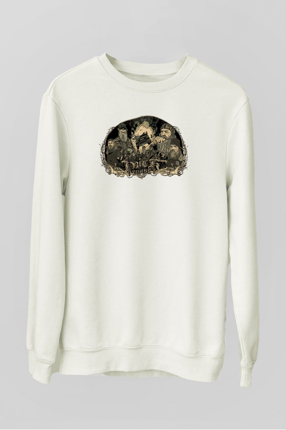 Duck Dynasty Beyaz Unisex Sweatshirt