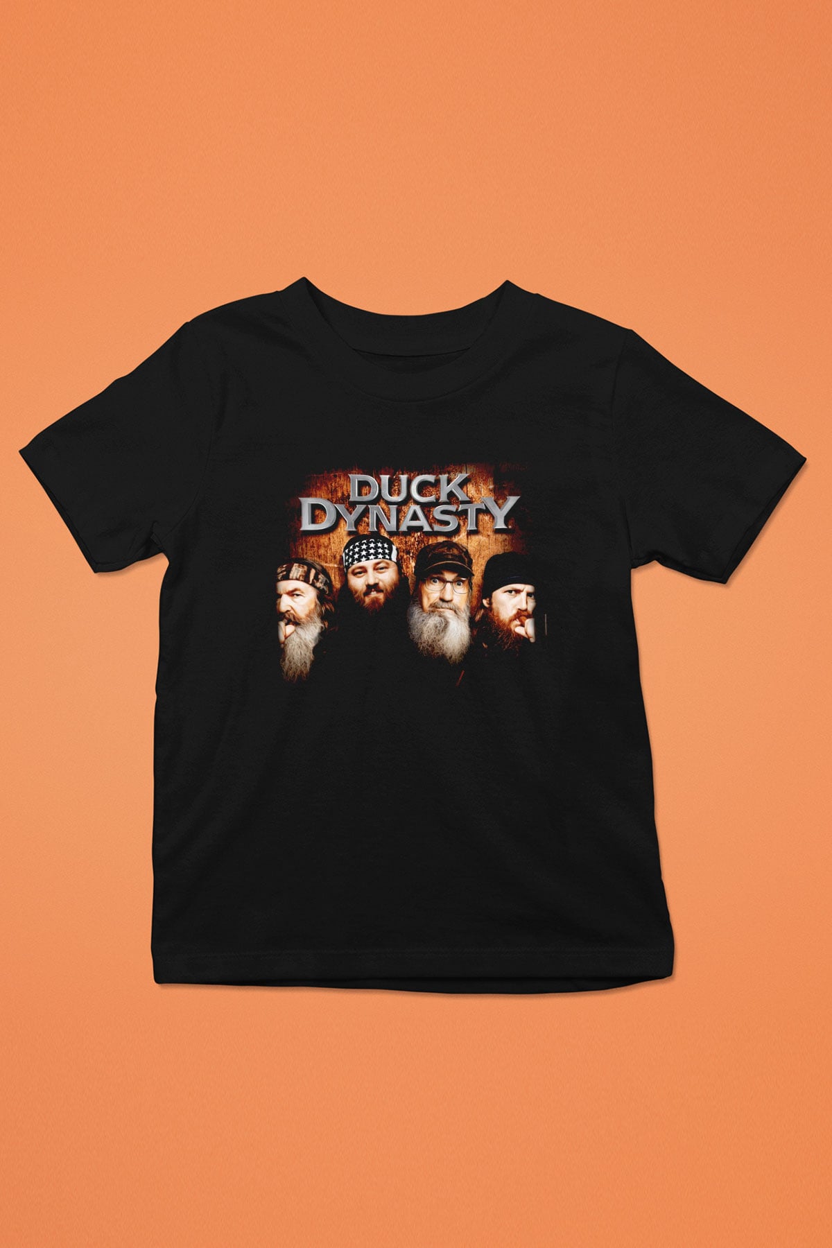 Duck Dynasty Siyah Unisex Çocuk Tişört