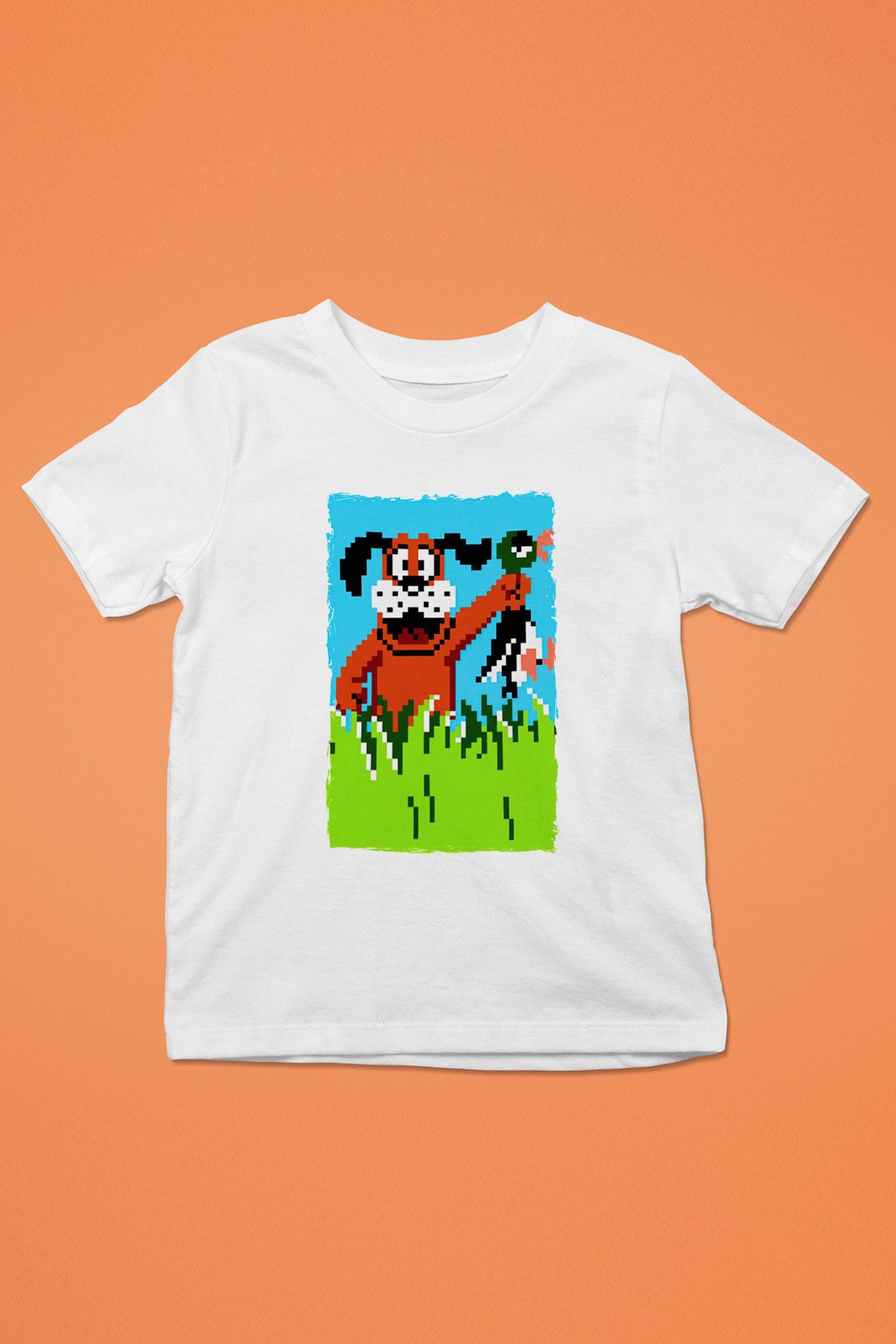 Duck Hunt Beyaz Unisex Çocuk Tişört