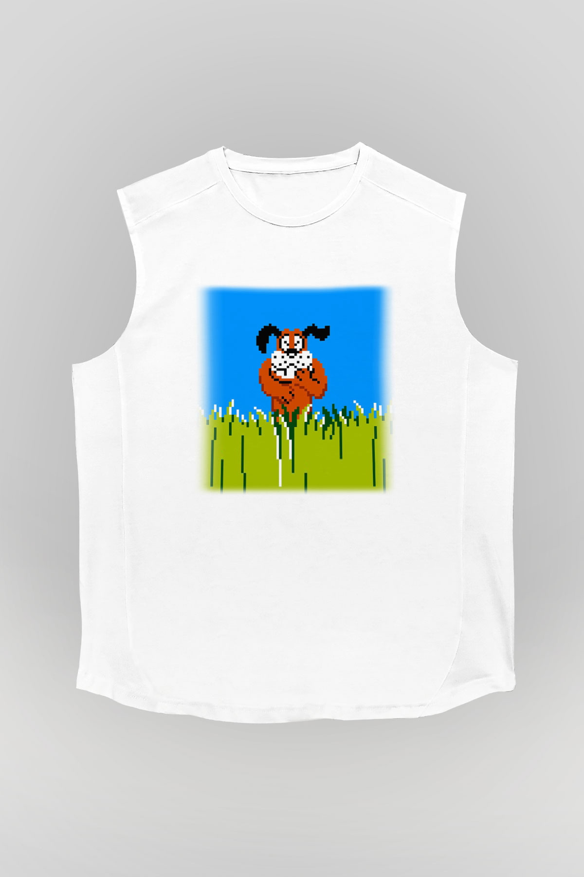 Duck Hunt Beyaz Unisex Kolsuz Tişört