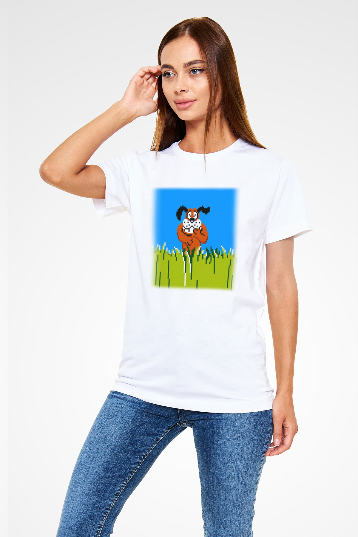 Duck Hunt Beyaz Unisex Tişört T-Shirt